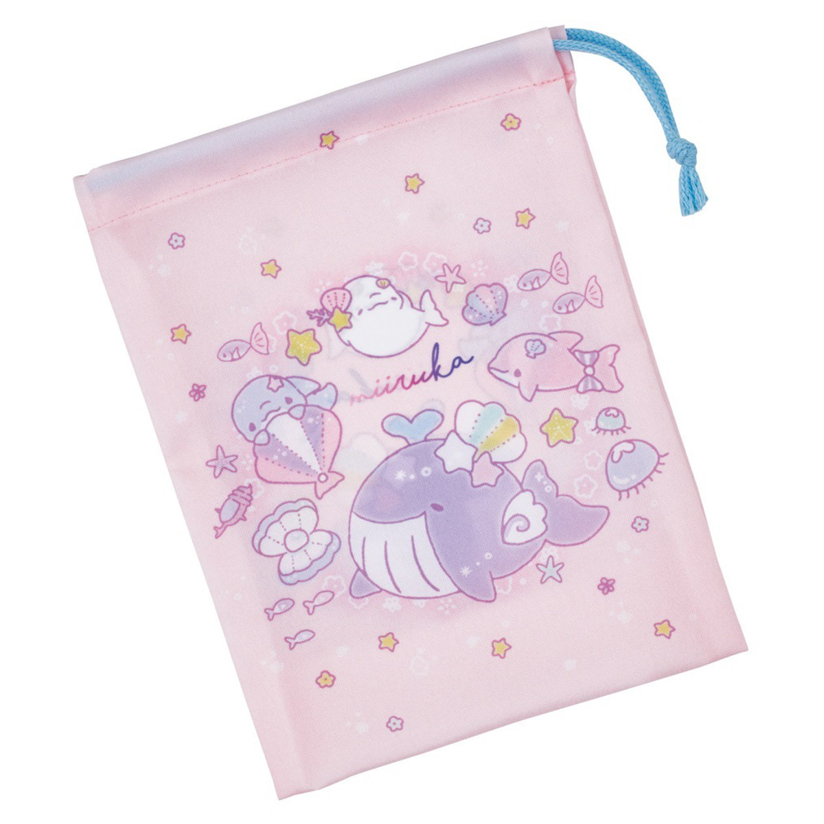 コップ袋 みいるか ( ゆるいるか 子供用 給食袋 きんちゃく袋 巾着 コップ 袋 日本製 給食 子供 お弁当グッズ ランチ巾着 幼稚園 保育園 入園 準備 入学 小物入れ キッズ ランチグッズ )