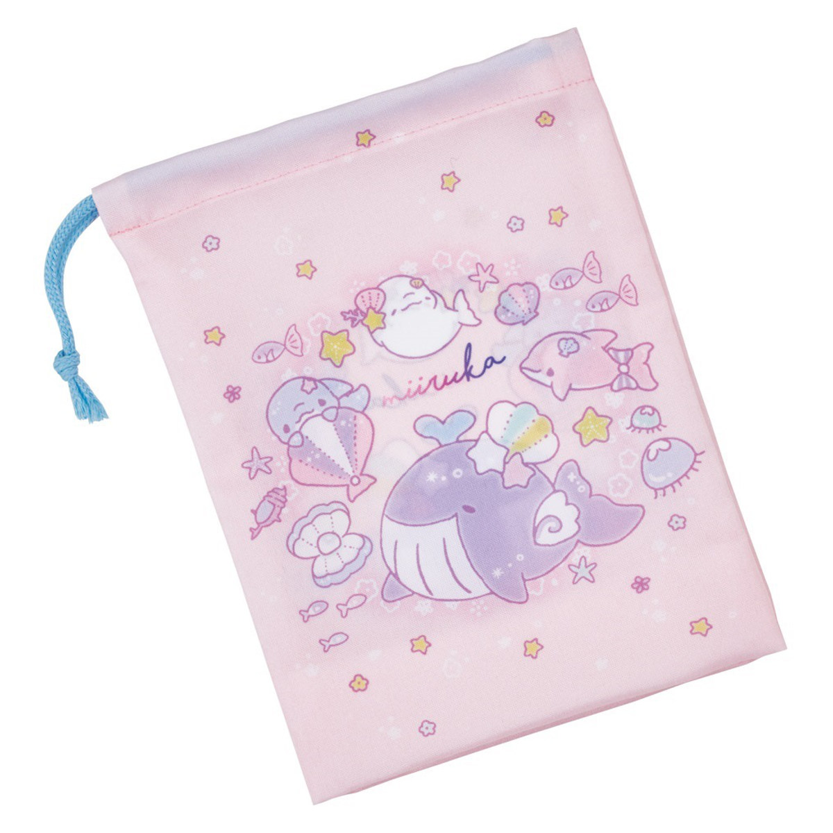 コップ袋 みいるか ( ゆるいるか 子供用 給食袋 きんちゃく袋 巾着 コップ 袋 日本製 給食 子供 お弁当グッズ ランチ巾着 幼稚園 保育園 入園 準備 入学 小物入れ キッズ ランチグッズ )