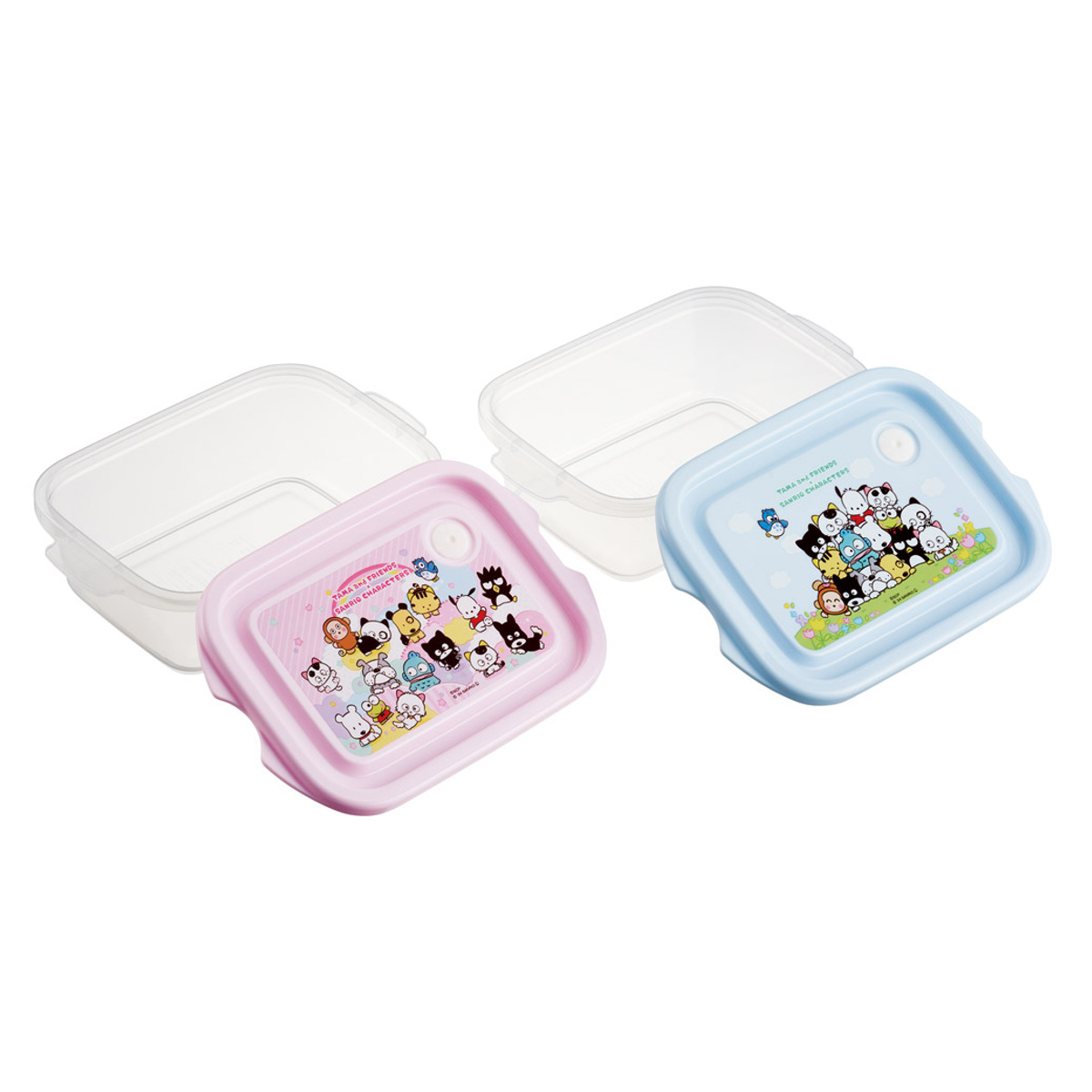 弁当箱 500ml 抗菌シールボックスM 2個セット タマ×サンリオキャラクターズ ( お弁当箱 抗菌 シールボックス M レンジ対応 保存容器 2個 セット 抗菌加工 ランチボックス 電子レンジ 対応 1段 アウトドア )