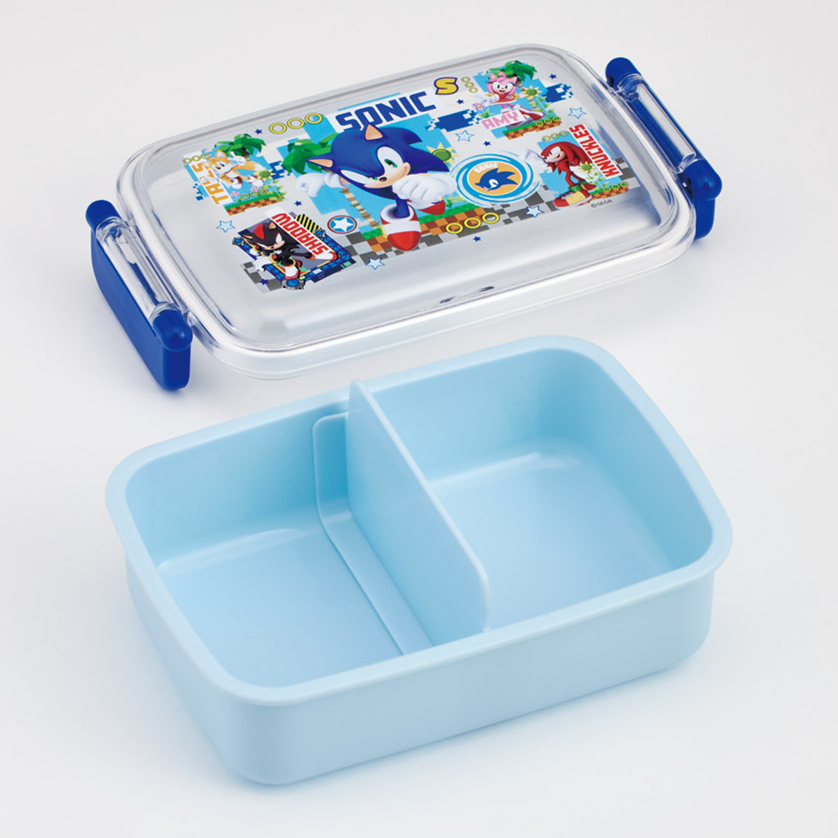 弁当箱 450ml 1段 抗菌ふわっとタイトランチ ソニック ( ランチボックス 食洗機対応 レンジ対応 抗菌 日本製 ドーム蓋 キッズ 食洗機OK レンジOK お弁当 弁当 一段 2点ロック 銀 AG )