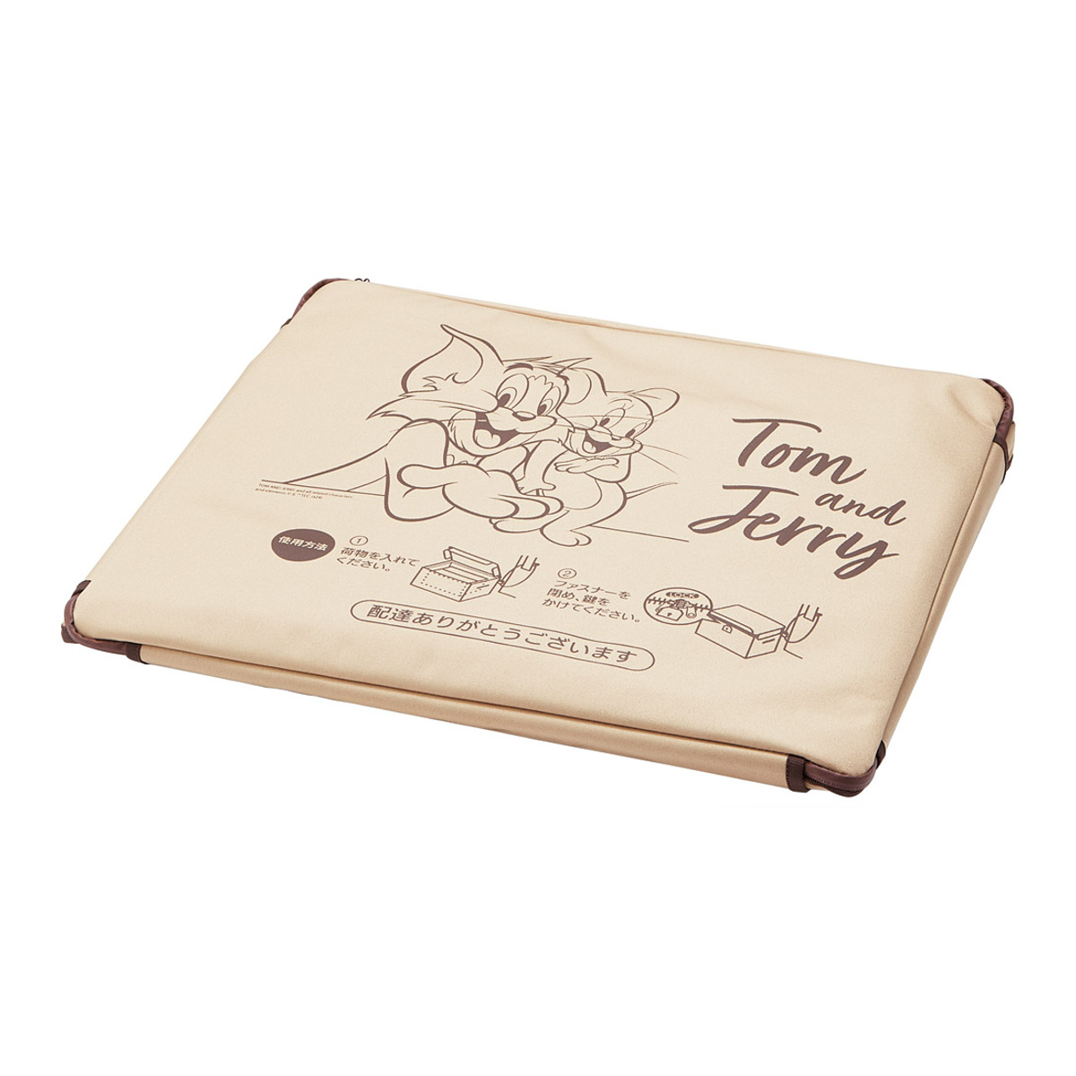 宅配ボックス 置き配ボックス L ソフト ( 宅配BOX 宅配 ボックス 折りたたみ式 デリバリーBOX 置き配 玄関 エントランス ロック ダイヤル錠 ワイヤー付き 持ち手付き キャラクター ) 【トムとジェリー】 トムとジェリー