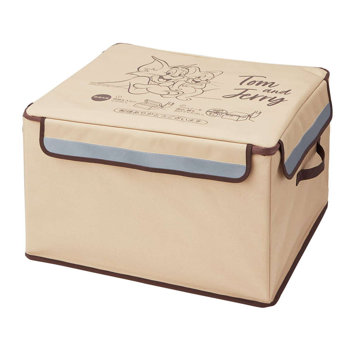 宅配ボックス 置き配ボックス L ソフト ( 宅配BOX 宅配 ボックス 折りたたみ式 デリバリーBOX 置き配 玄関 エントランス ロック ダイヤル錠 ワイヤー付き 持ち手付き キャラクター ) 【トムとジェリー】 トムとジェリー