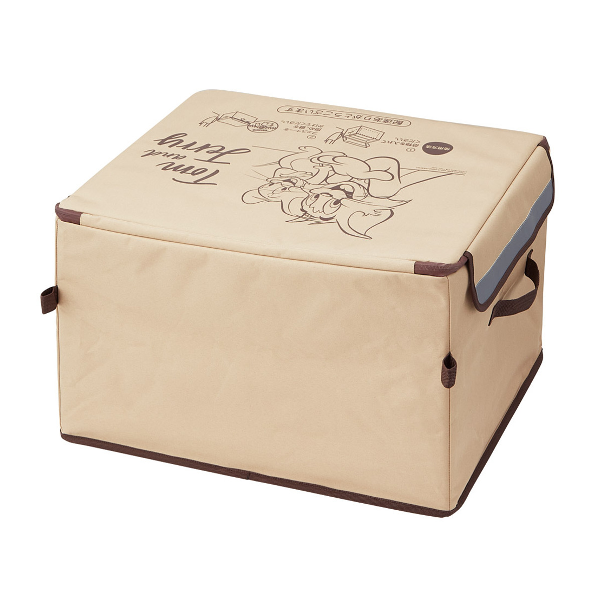 宅配ボックス 置き配ボックス L ソフト ( 宅配BOX 宅配 ボックス 折りたたみ式 デリバリーBOX 置き配 玄関 エントランス ロック ダイヤル錠 ワイヤー付き 持ち手付き キャラクター ) 【トムとジェリー】 トムとジェリー