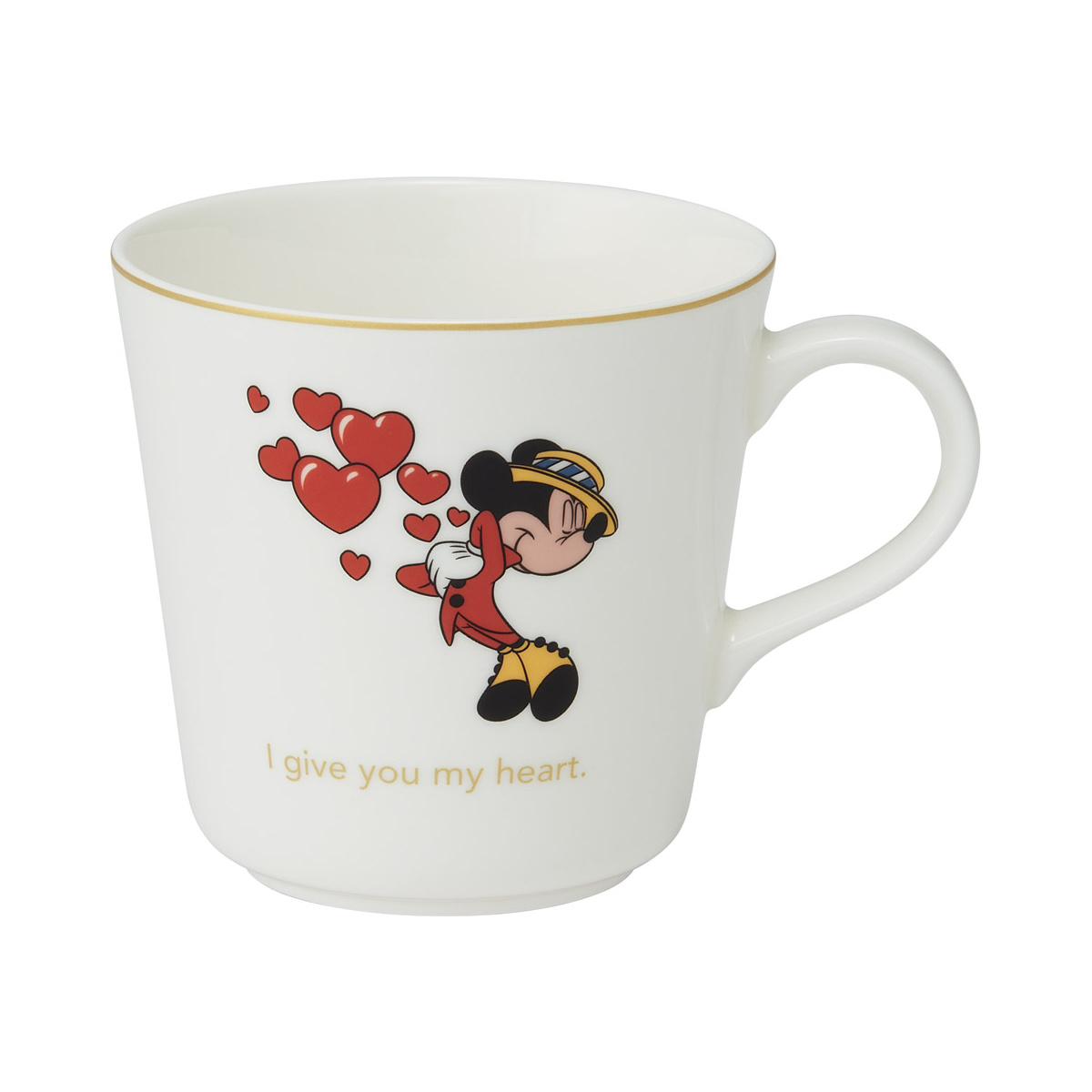 マグカップ 290ml マグ 大 ミッキー&ミニー ( 日本製 電子レンジ対応 食洗機対応 磁器 ディズニー キャラクター かわいい カップ コップ コーヒー 紅茶 ティータイム ミッキー ミニー )