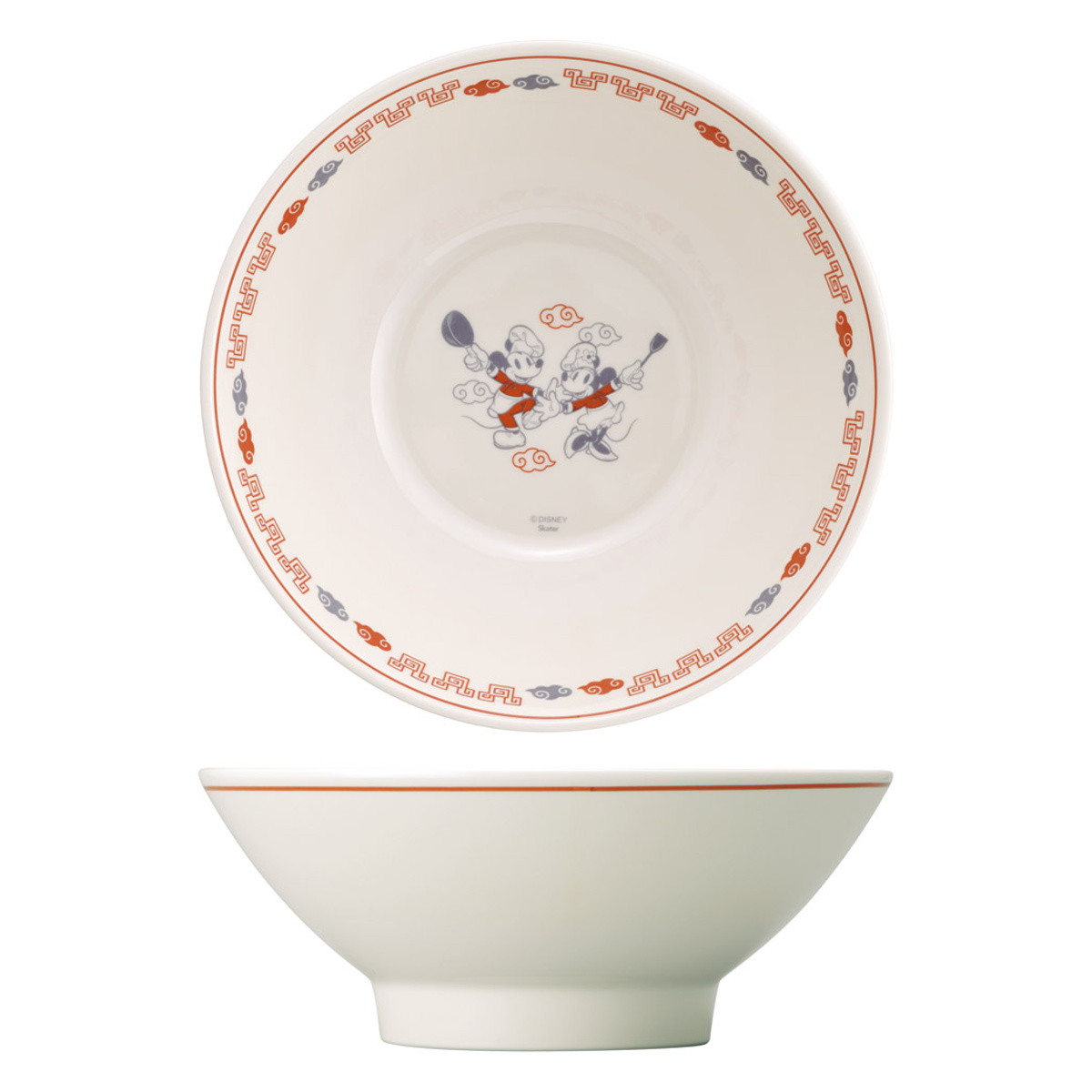 ラーメン鉢 メラミンラーメン鉢 ミッキー&ミニー ( ミッキー ミニー ディズニー キャラクター かわいい 食洗機対応 ラーメン 20.5cm 麺 器 うつわ ボウル 麺鉢 丼ぶり 丼 どんぶり うどん そば )