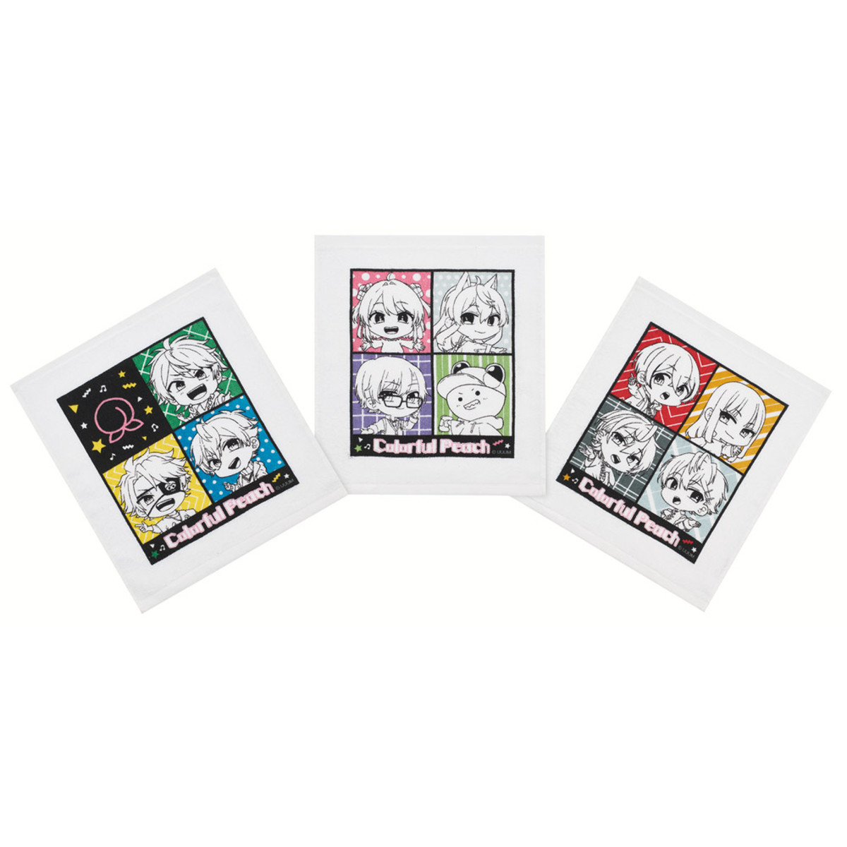 おしぼりタオル 3枚入 カラフルピーチ25 ( カラピチ おしぼり ハンドタオル ミニタオル タオルハンカチ タオル ハンカチ 子供 入園 入学 給食 幼稚園 保育園 遠足 ピクニック レジャー 子ども キッズ )