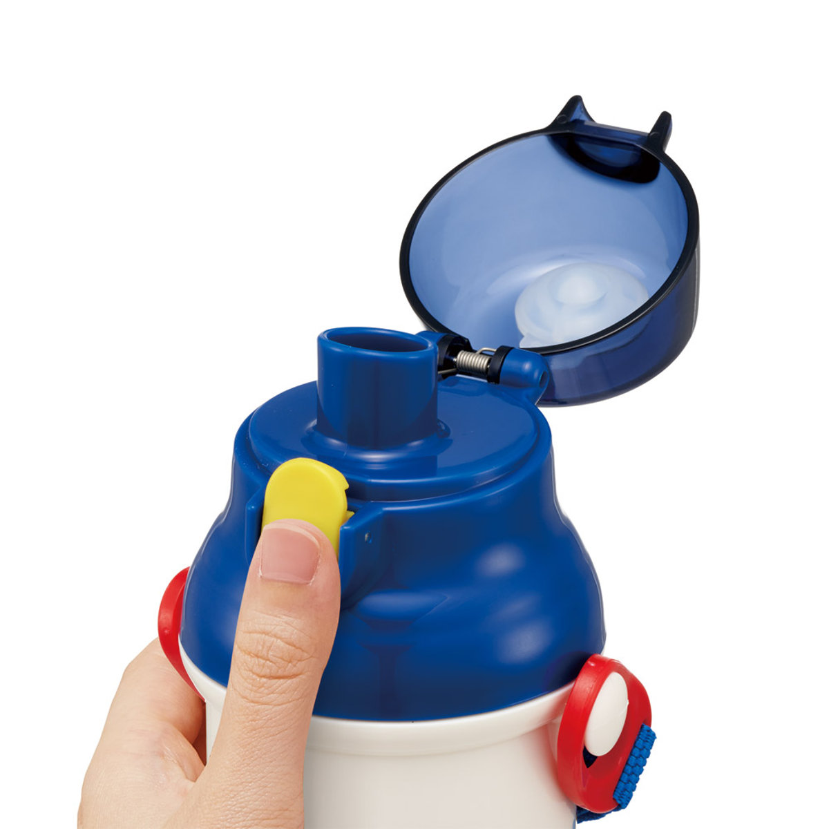 水筒 480ml 抗菌直飲プラボトル トーマス ( 子供用 抗菌 プラスチック製 ダイレクトボトル 直飲み ワンタッチ 日本製 抗菌加工 AG 銀 ショルダーベルト付き 広口 軽量 ボトル ワンプッシュ )