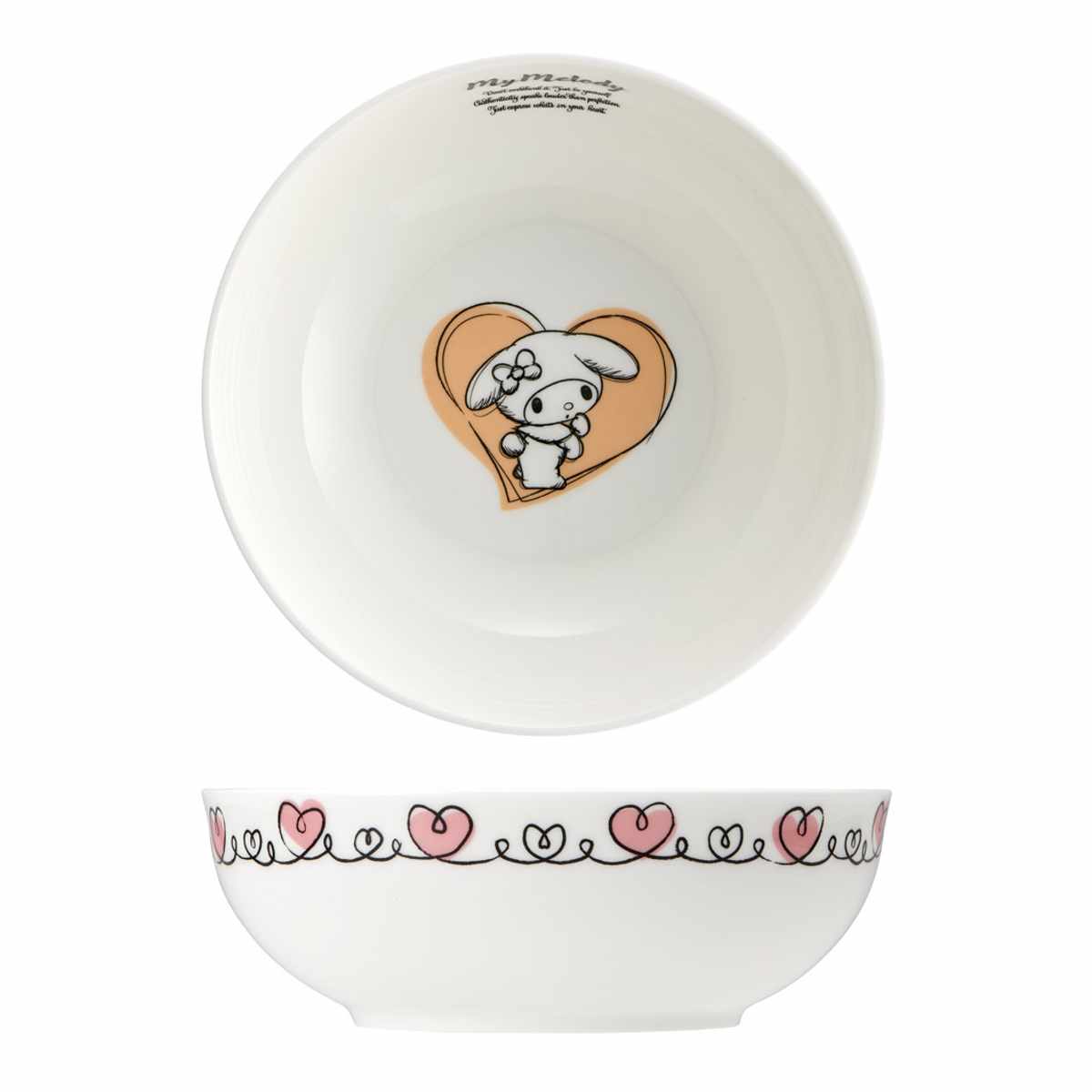 プレート 13cm フルーツ皿 サンリオ ( ハローキティ マイメロディ クロミ キャラクター かわいい 皿 お皿 電子レンジ対応 食洗機対応 磁器 中鉢 サラダボウル シリアルボウル フルーツ 朝食 ) 【マイメロディ】 マイメロディ