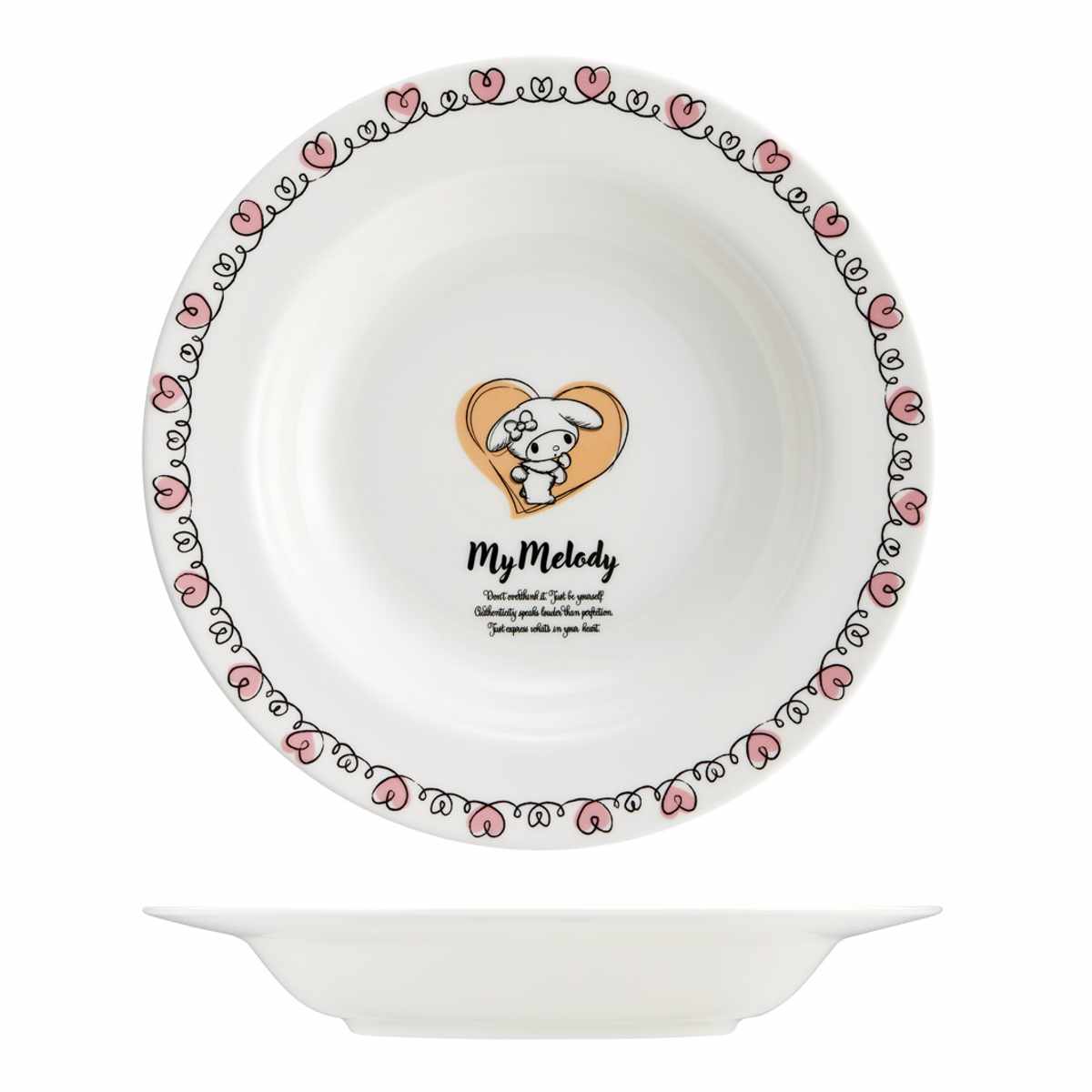 プレート 23cm スープ皿 サンリオ ( ハローキティ マイメロディ クロミ キャラクター かわいい 皿 お皿 電子レンジ対応 食洗機対応 磁器 うつわ 器 スーププレート スープボウル パスタ皿 カレー皿 深皿 パスタ カレー ) 【クロミ】 クロミ