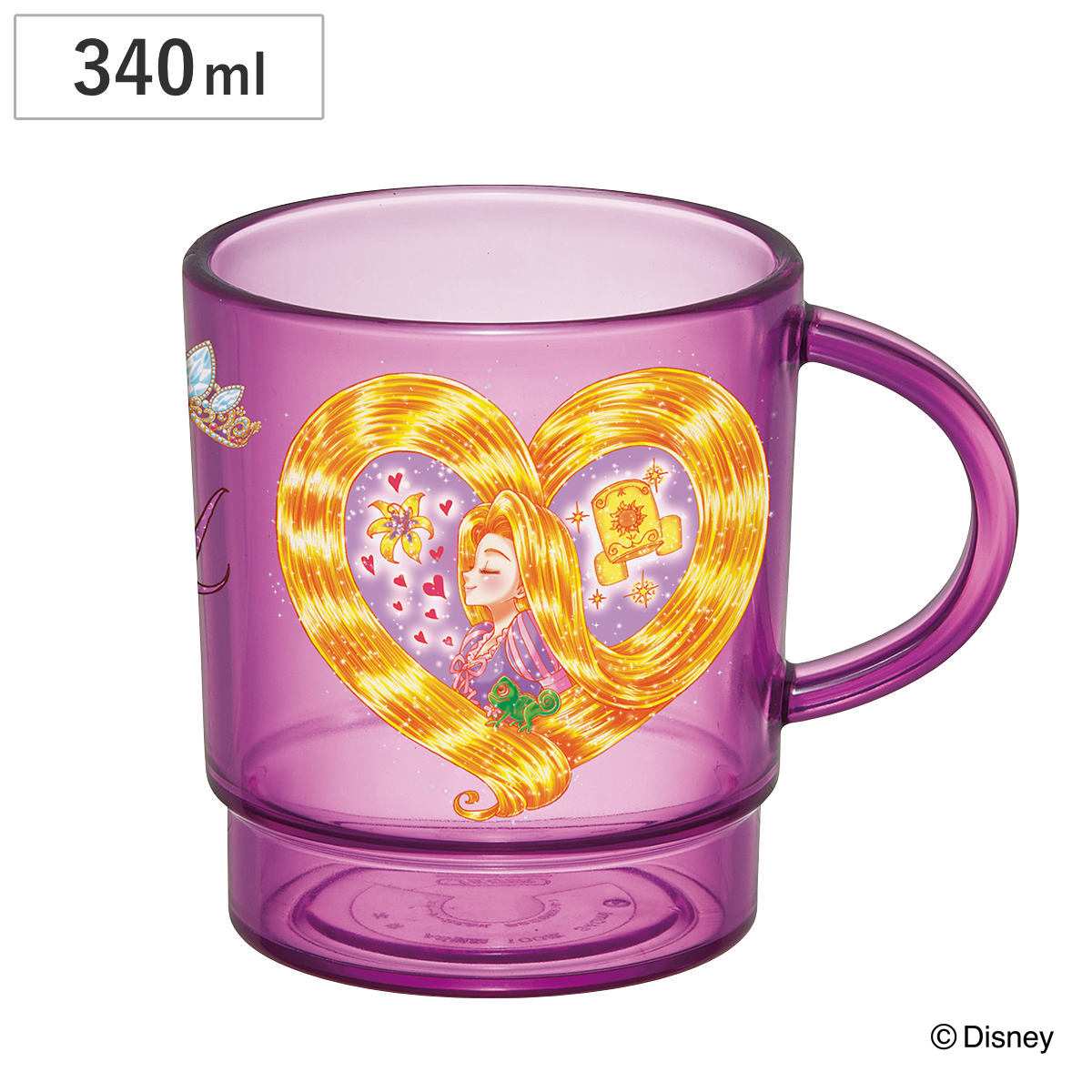 コップ 340ml スタッキングコップ ラプンツェル 中川翔子 ( ディズニー キャラクター かわいい プリンセス マグカップ カップ スタッキング 積み重ね 軽い 割れにくい 子ども キッズ うがい 歯みがきコップ )