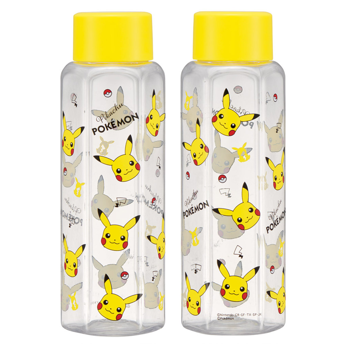 水筒 350ml 六角ブローボトル ポケットモンスター ( ピカチュウ 直飲み プラボトル ダイレクトボトル マグボトル 常温 軽量 クリア 直のみ マグ ボトル スリム 健康 ドリンク クリアボトル ウォーターボトル かわいい )