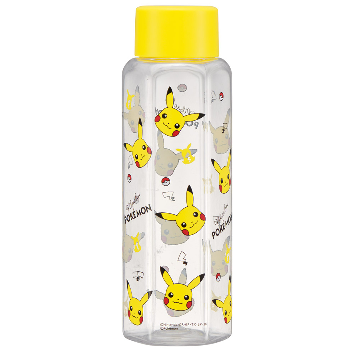 水筒 350ml 六角ブローボトル ポケットモンスター ( ピカチュウ 直飲み プラボトル ダイレクトボトル マグボトル 常温 軽量 クリア 直のみ マグ ボトル スリム 健康 ドリンク クリアボトル ウォーターボトル かわいい )