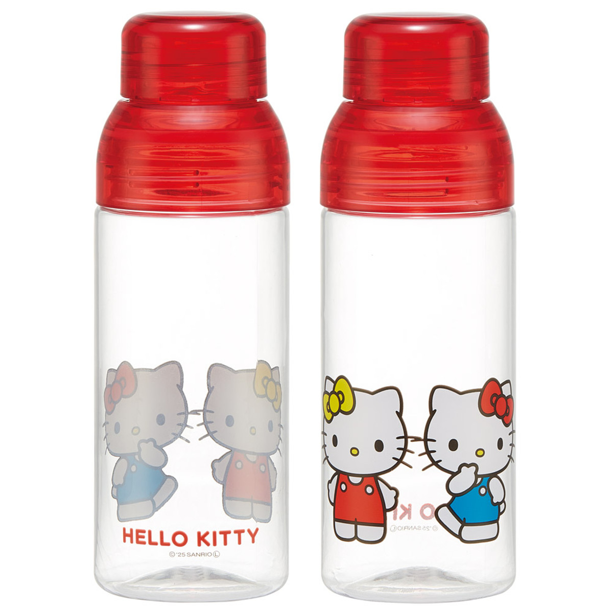 水筒 480ml マスコット入りボトル ハローキティ ( 子供用 プラスチック製 ダイレクトボトル 直飲み クリア マスコット付き プラスチック 透明 セパレート ネジ式 軽量 ボトル マイボトル キッズ )