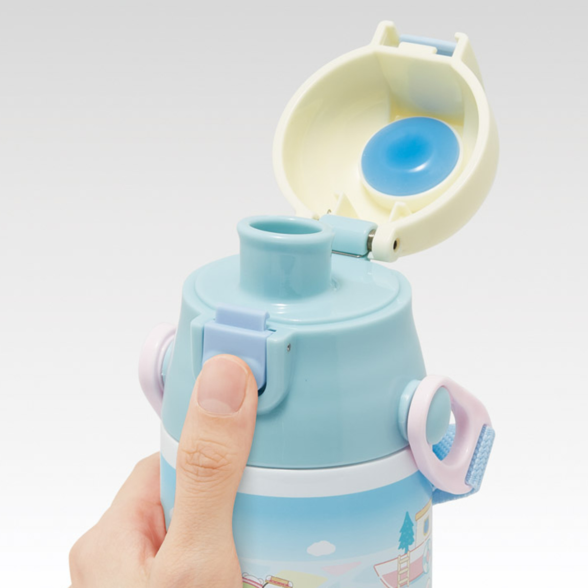 水筒 580ml 超軽量ダイレクトボトル すみっコぐらししろくまふるさと ( すみっコぐらし 保冷 軽量 直飲み ワンタッチ ステンレスボトル 子供用水筒 子供 直のみ 軽い 超軽量 ワンプッシュ ダイレクトボトル ダイレクト ボトル )