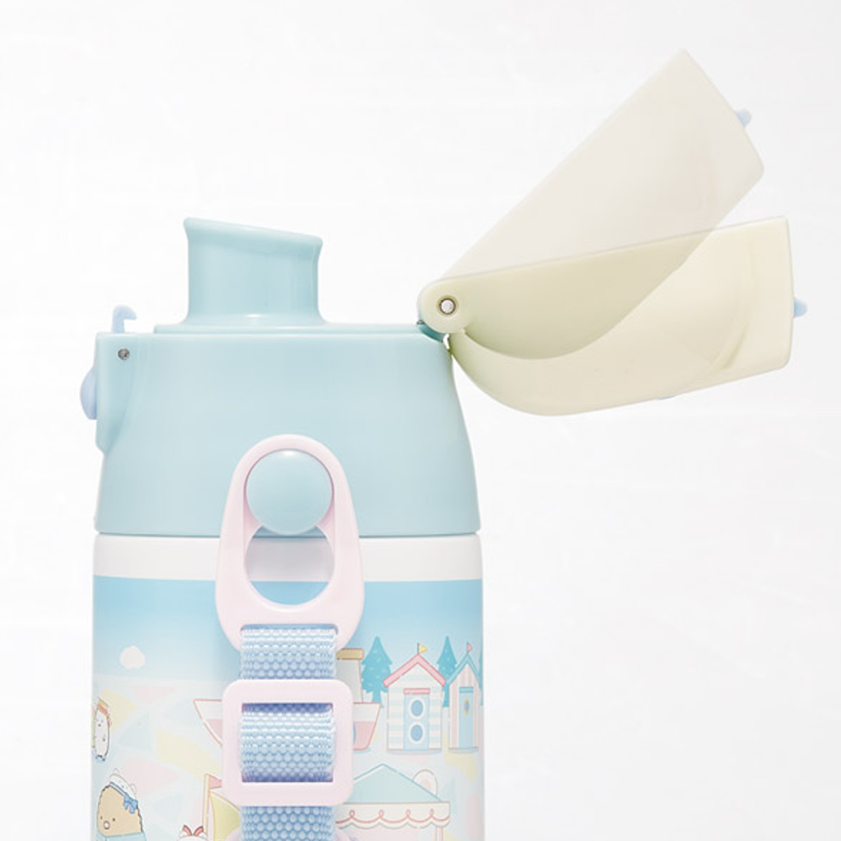 水筒 580ml 超軽量ダイレクトボトル すみっコぐらししろくまふるさと ( すみっコぐらし 保冷 軽量 直飲み ワンタッチ ステンレスボトル 子供用水筒 子供 直のみ 軽い 超軽量 ワンプッシュ ダイレクトボトル ダイレクト ボトル )