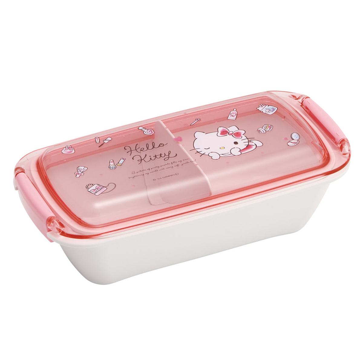 弁当箱 530ml ふわっとタイトランチボック キティ 水彩コスメ