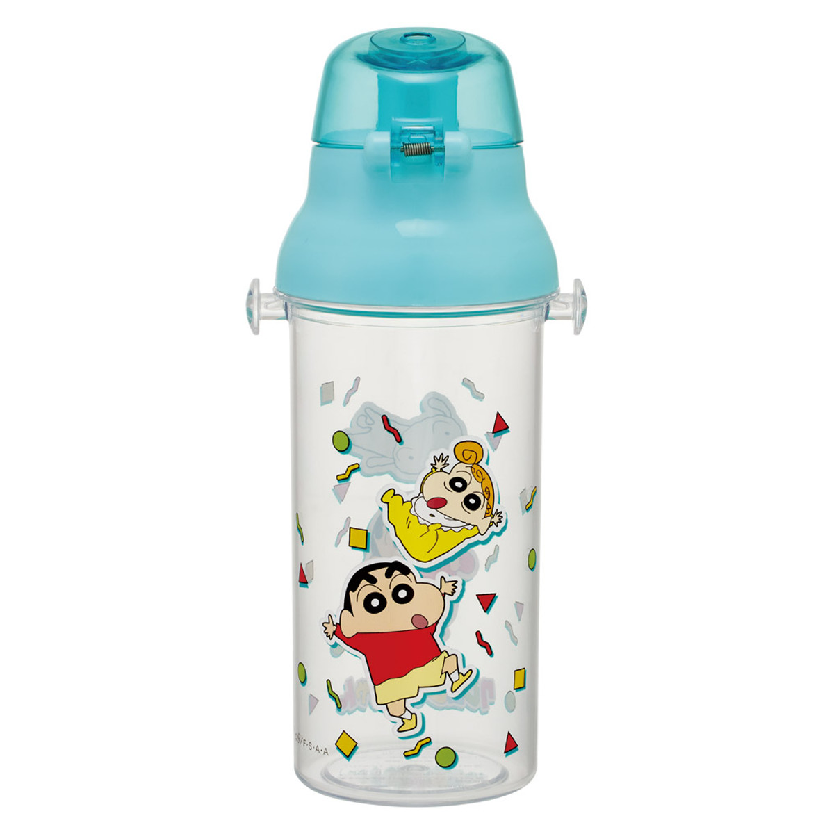 水筒 480ml 食洗機対応プラクリアボトル クレヨンしんちゃん ( 食洗機対応 直飲み プラボトル プラスチック ワンプッシュ ボトル 軽量 日本製 キッズ 子供用 クリアボトル クリア ダイレクトボトル 直のみ 食洗機 対応 )