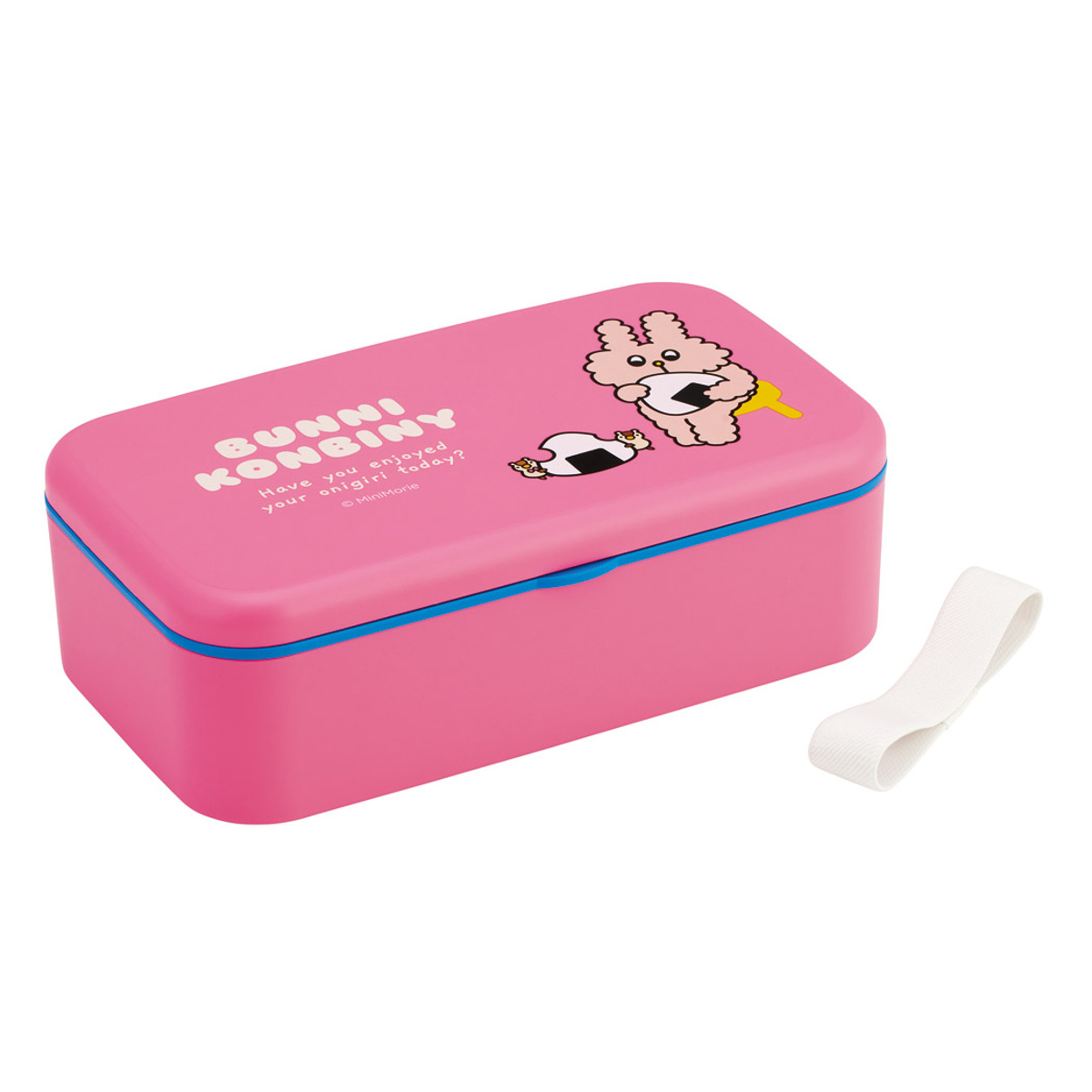 弁当箱 1L カトラリー付ランチBOX バニーコンビニ ( ランチボックス 食洗機対応 レンジ対応 一段 カトラリー 付き 日本製 仕切り付き スプーン フォーク 食洗機OK レンジOK お弁当 弁当 一段弁当 )