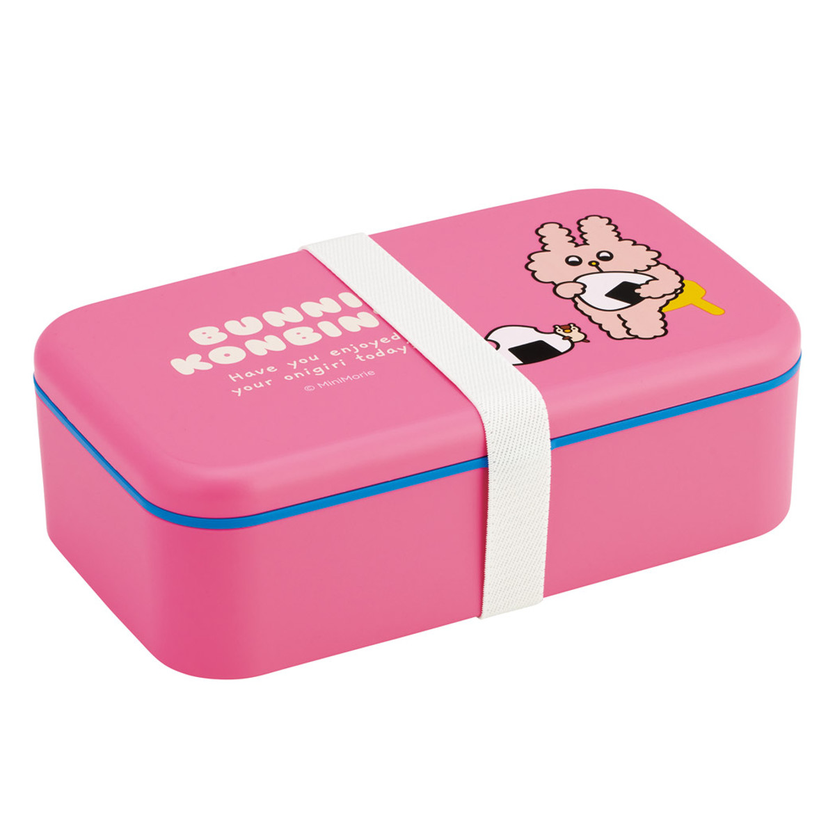 弁当箱 1L カトラリー付ランチBOX バニーコンビニ ( ランチボックス 食洗機対応 レンジ対応 一段 カトラリー 付き 日本製 仕切り付き スプーン フォーク 食洗機OK レンジOK お弁当 弁当 一段弁当 )