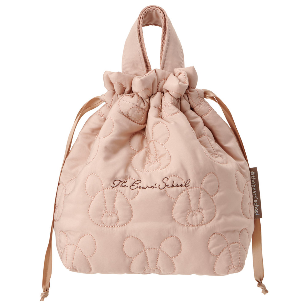 ランチバッグ キルト生地保冷ランチ巾着 くまのがっこうココア ( ランチ巾着 お弁当袋 サブバック 鞄 保冷 巾着 バッグ キルティング 巾着袋 お弁当巾着 かばん カバン お弁当用 お弁当入れ 保冷ランチバッグ )