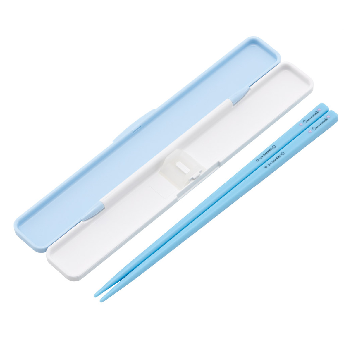 箸セット 抗菌音の鳴らない箸箱セット シナモロール 水彩コスメ ( 箸 お箸 箸箱 セット 抗菌 食洗機対応 大人用 日本製 食洗器OK 音が鳴らない カトラリーセット 持ち運び 携帯 カトラリー お箸セット 通勤 通学 )