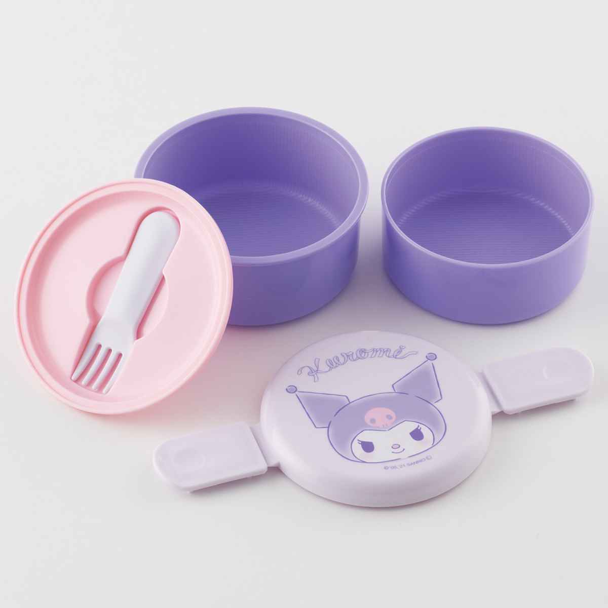 弁当箱 2段 500ml 抗菌 丸型 キャラクター ( クロミ ピングー プーさん ヒューイ バンビ ミッキー チップ&デール ポケモン ハンギョドン ポチャッコ シナモロール ぐでたま ) 【ピングー】 ピングー