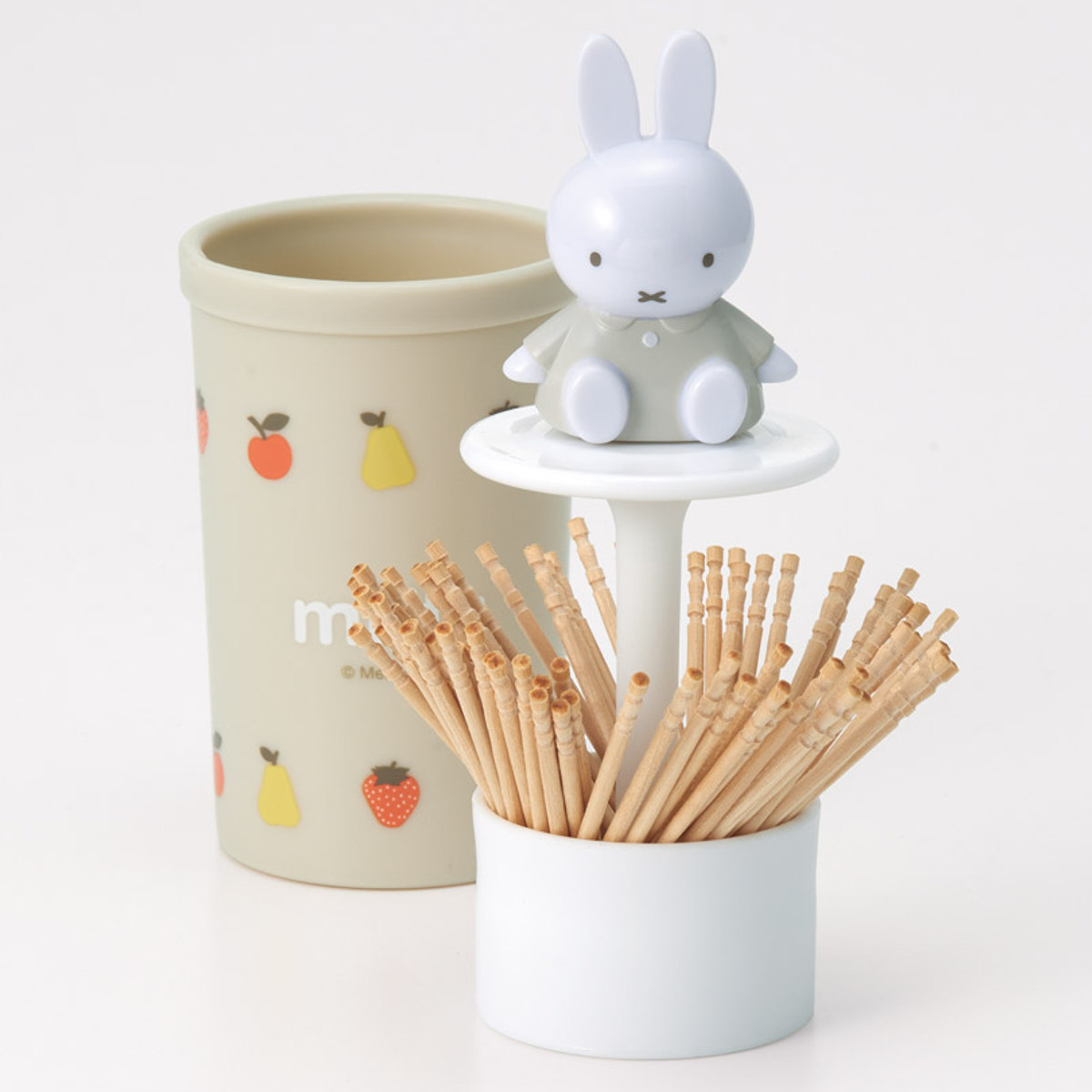 つまようじ入れ マスコット付 つまようじ立て ミッフィー （ miffy ようじ入れ 楊枝入れ つまようじ ケース 卓上用品 つまようじケース キッチン雑貨 キッチン収納 容器 整理 机 テーブル 食卓 卓上 卓上収納 おしゃれ かわいい ）