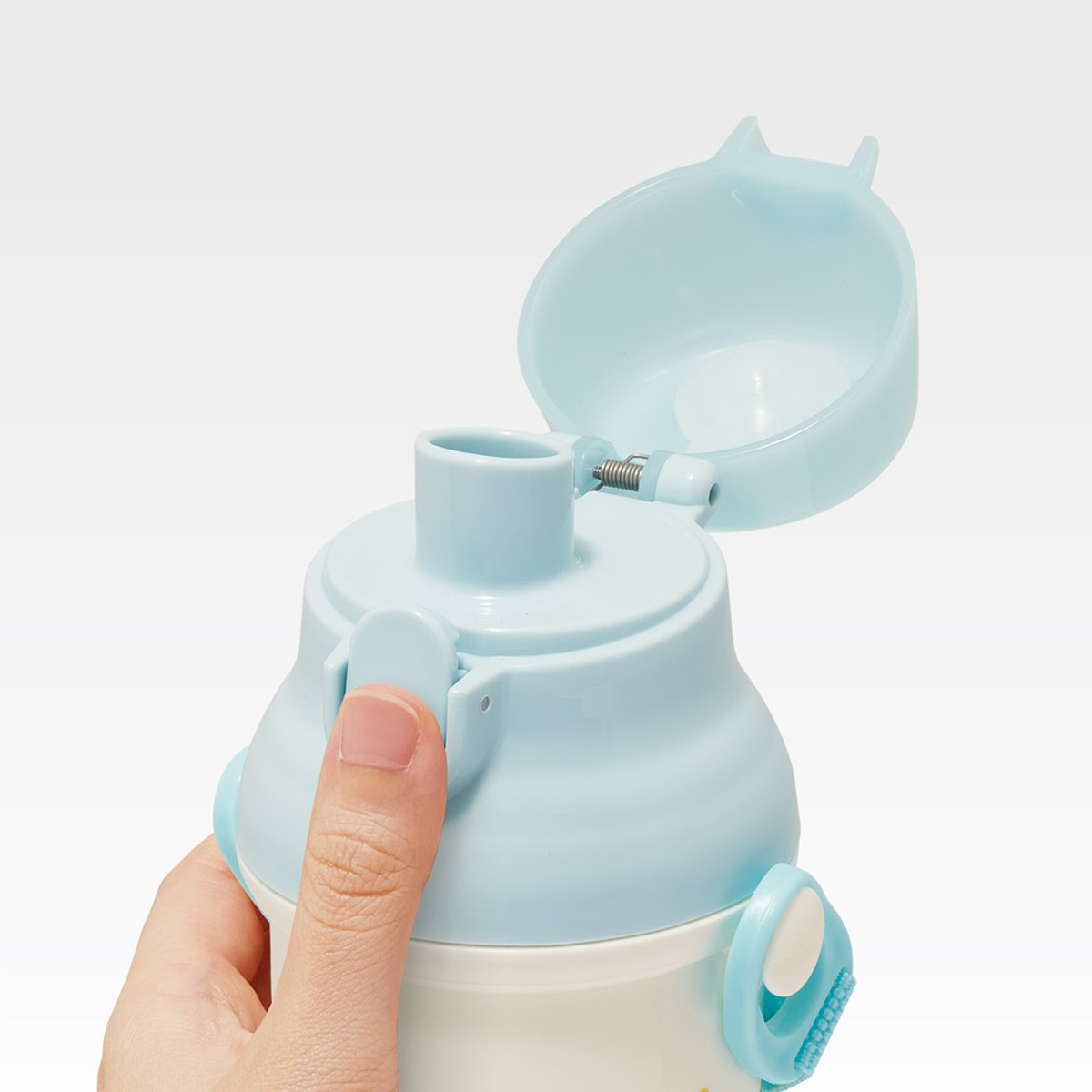 水筒 480ml 抗菌直飲プラボトル ミッキー&フレンズ風船 ( ディズニー 子供用 抗菌 プラスチック製 ダイレクトボトル 直飲み ワンタッチ 日本製 抗菌加工 AG 銀 ショルダーベルト付き 広口 軽量 ボトル ワンプッシュ )