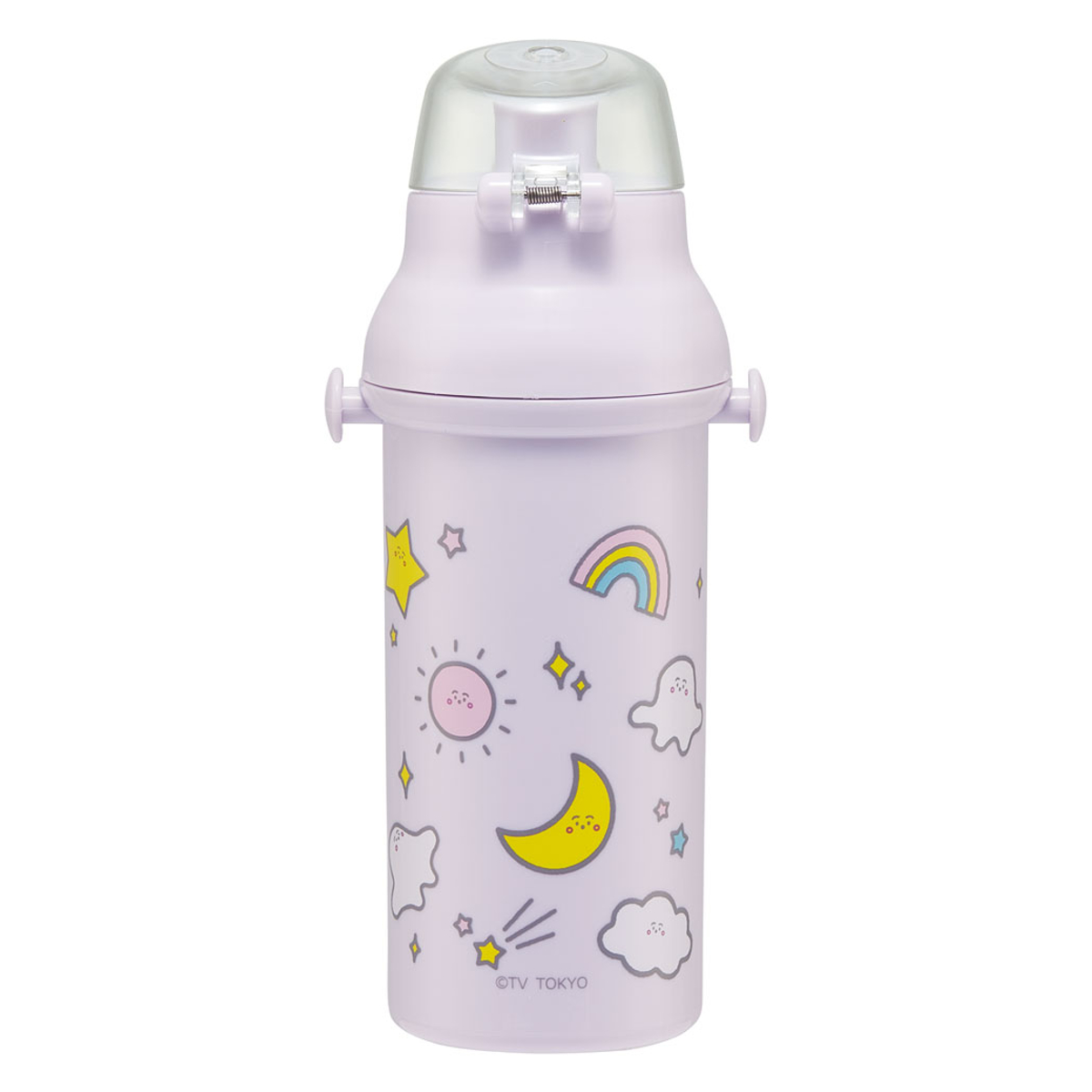 水筒 480ml 抗菌直飲プラボトル シナぷしゅ ( 子供用 抗菌 プラスチック製 ダイレクトボトル 直飲み ワンタッチ 日本製 抗菌加工 AG 銀 ショルダーベルト付き 広口 軽量 ボトル ワンプッシュ )