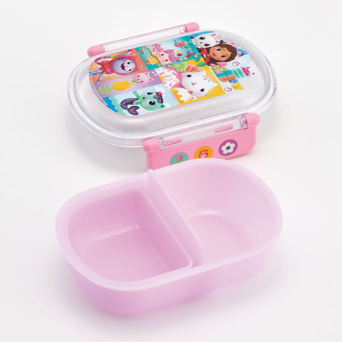 弁当箱 360ml 抗菌ふわっとタイトランチ ギャビーのドールハウス ( ギャビー ランチボックス 食洗機対応 レンジ対応 抗菌 日本製 ドーム蓋 キッズ 子供 食洗機OK レンジOK お弁当 弁当 一段 2点ロック 銀 AG 抗菌加工 )