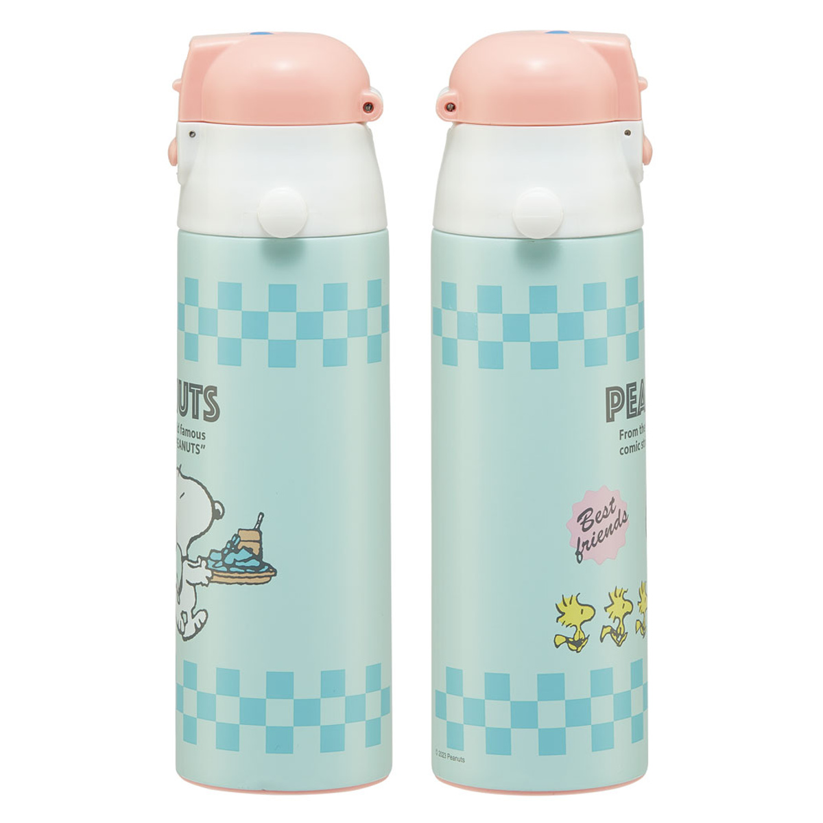 水筒 580ml 超軽量ダイレクトボトル スヌーピー 80sカフェ ( 保冷 軽量 直飲み ワンタッチ ステンレスボトル 子供用水筒 子供 直のみ 軽い 超軽量 ワンプッシュ ダイレクトボトル ダイレクト ボトル ワンタッチボトル )