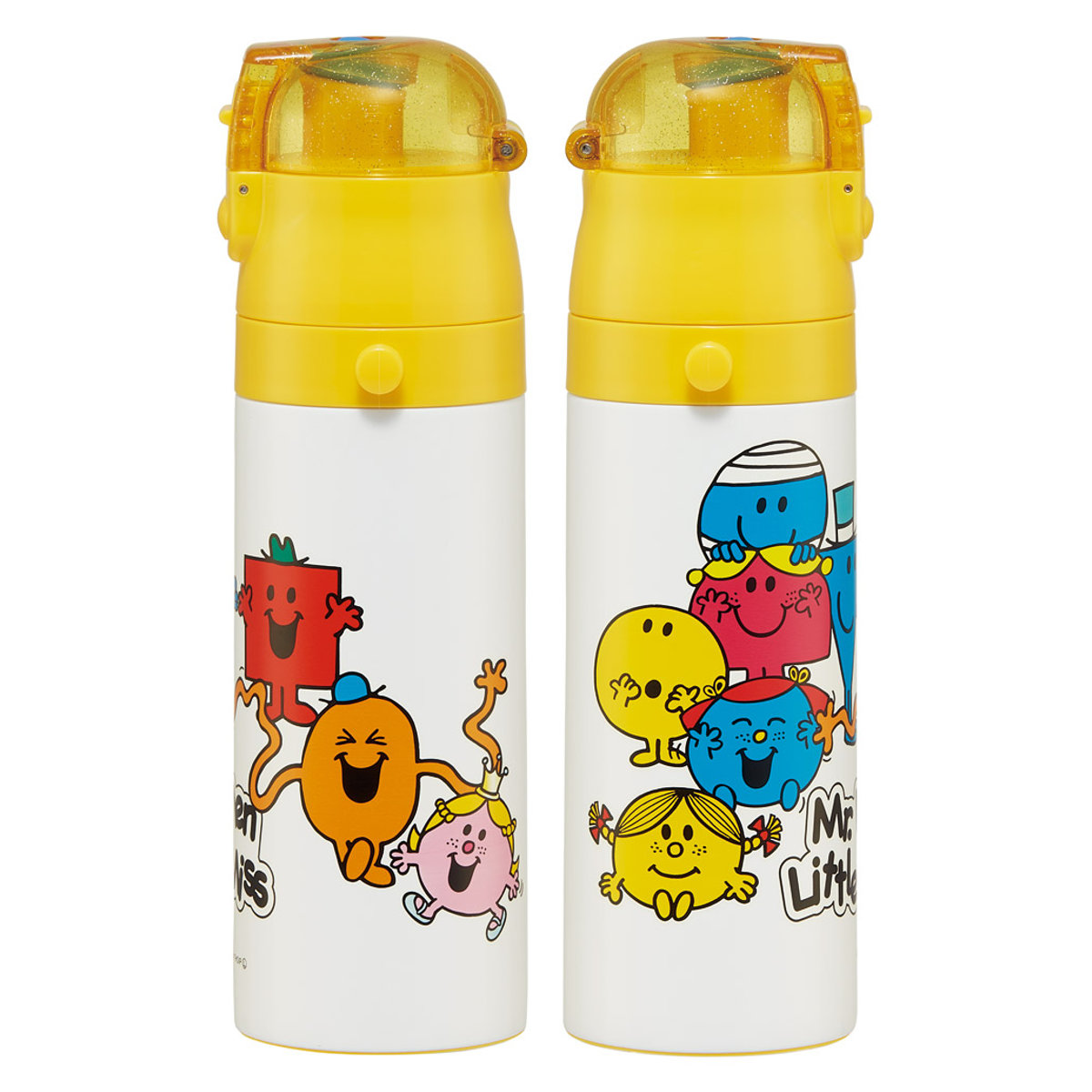 水筒 470ml 430ml 超軽量2WAYステンレスボトル Mr.Men ( 保冷 保温 直飲み コップ付き ワンプッシュ マグボトル コップ飲み 2way 子供用 すいとう ボトル キッズ ワンタッチ ステンレス 超軽量 軽量 )