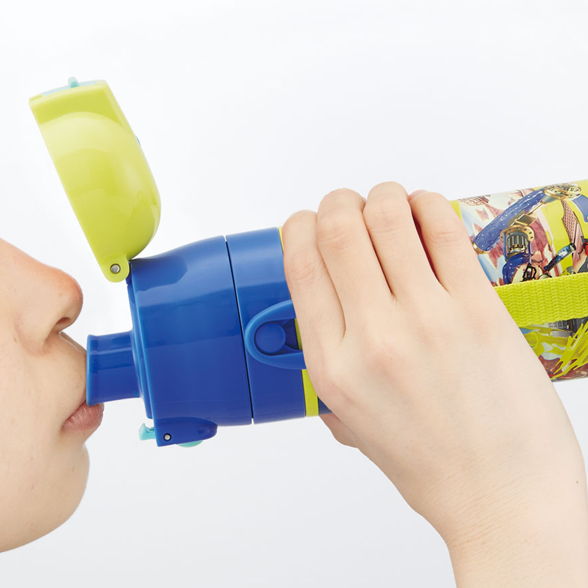 水筒 470ml 430ml 超軽量2WAYステンレスボトル スプラトゥーン3 ( 保冷 保温 直飲み コップ付き ワンプッシュ マグボトル コップ飲み 2way 子供用 すいとう ボトル キッズ ワンタッチ ステンレス 超軽量 軽量 )