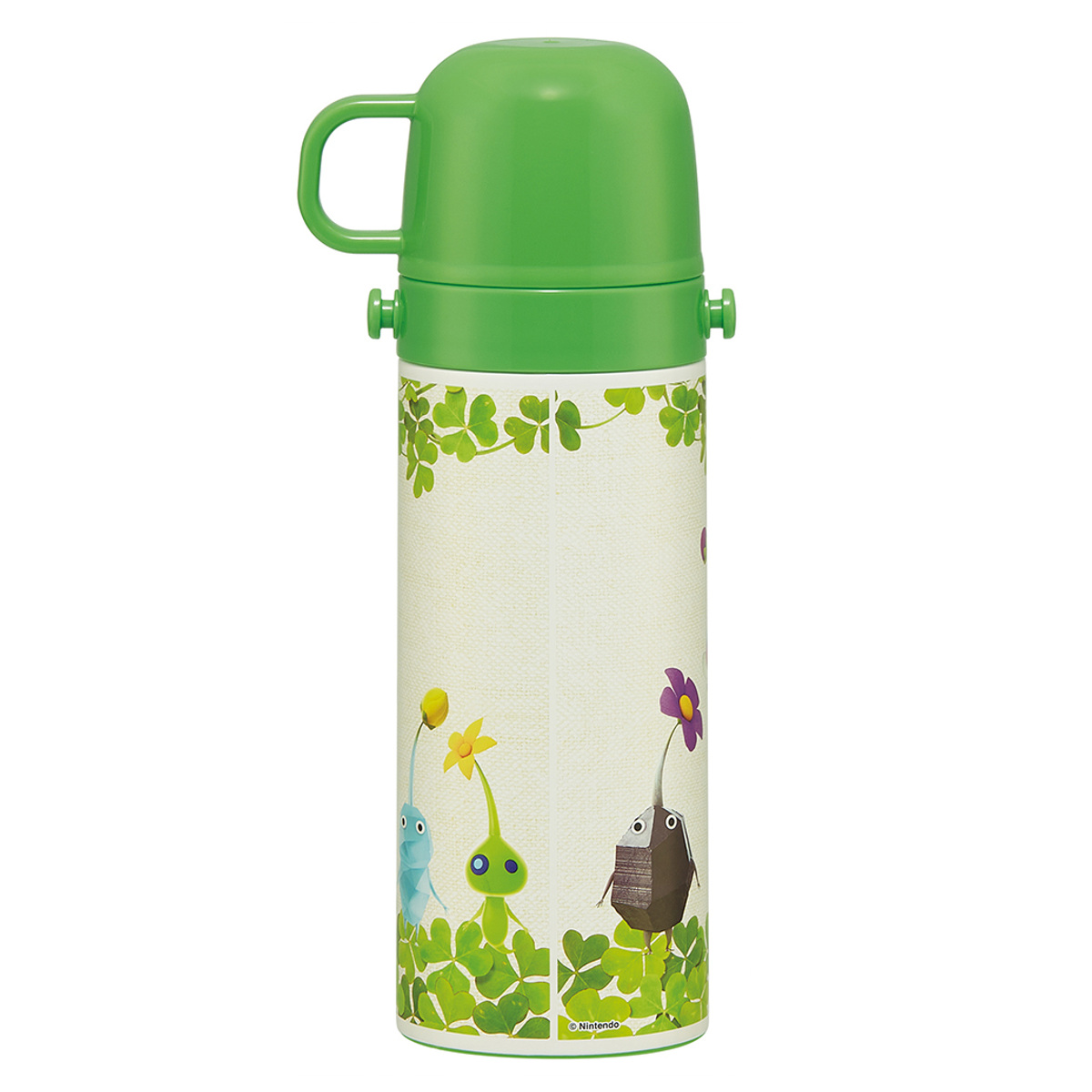 水筒 470ml 430ml 超軽量2WAYステンレスボトル ピクミン ( 保冷 保温 直飲み コップ付き ワンプッシュ マグボトル コップ飲み 2way 子供用 すいとう ボトル キッズ ワンタッチ ステンレス 超軽量 軽量 )