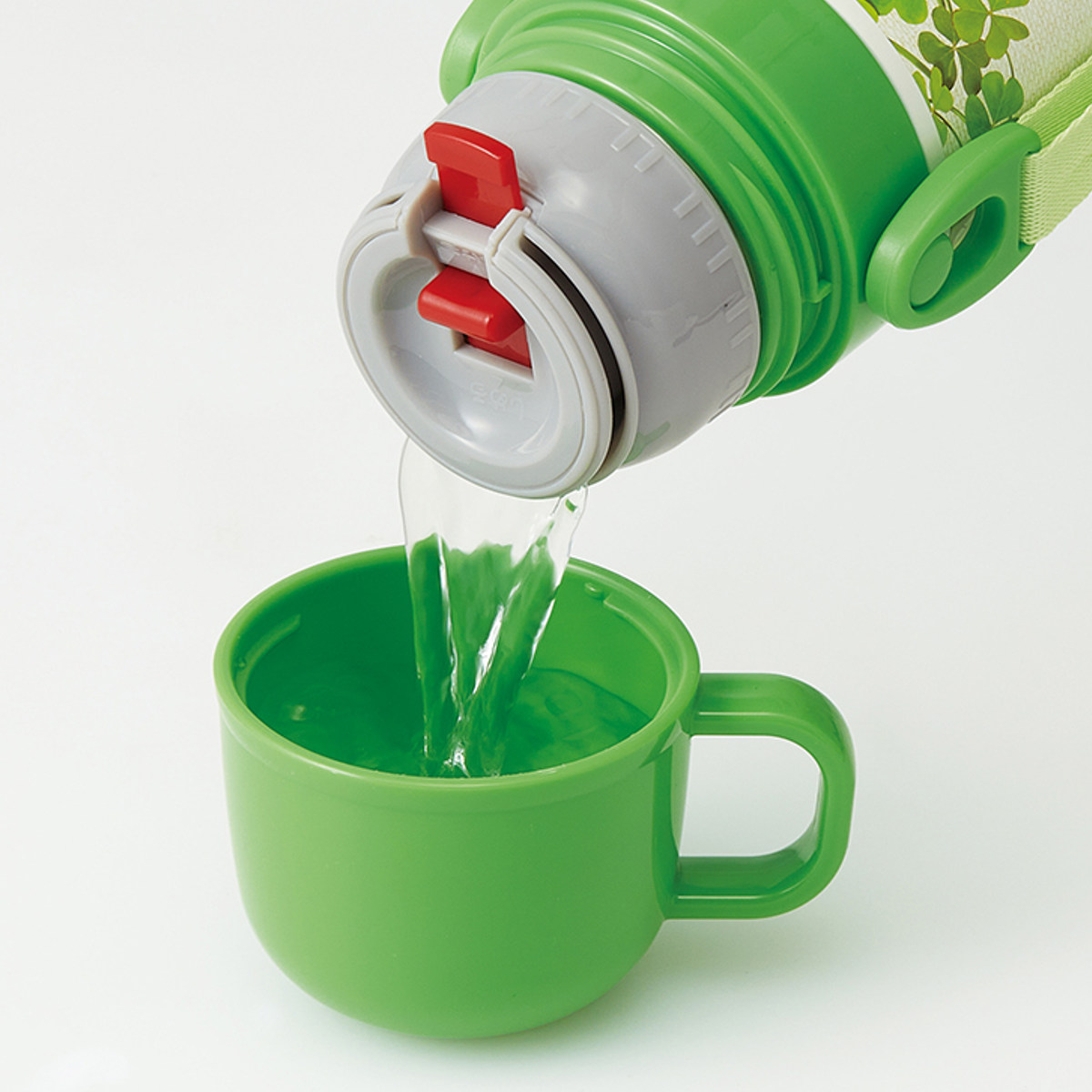 水筒 470ml 430ml 超軽量2WAYステンレスボトル ピクミン ( 保冷 保温 直飲み コップ付き ワンプッシュ マグボトル コップ飲み 2way 子供用 すいとう ボトル キッズ ワンタッチ ステンレス 超軽量 軽量 )