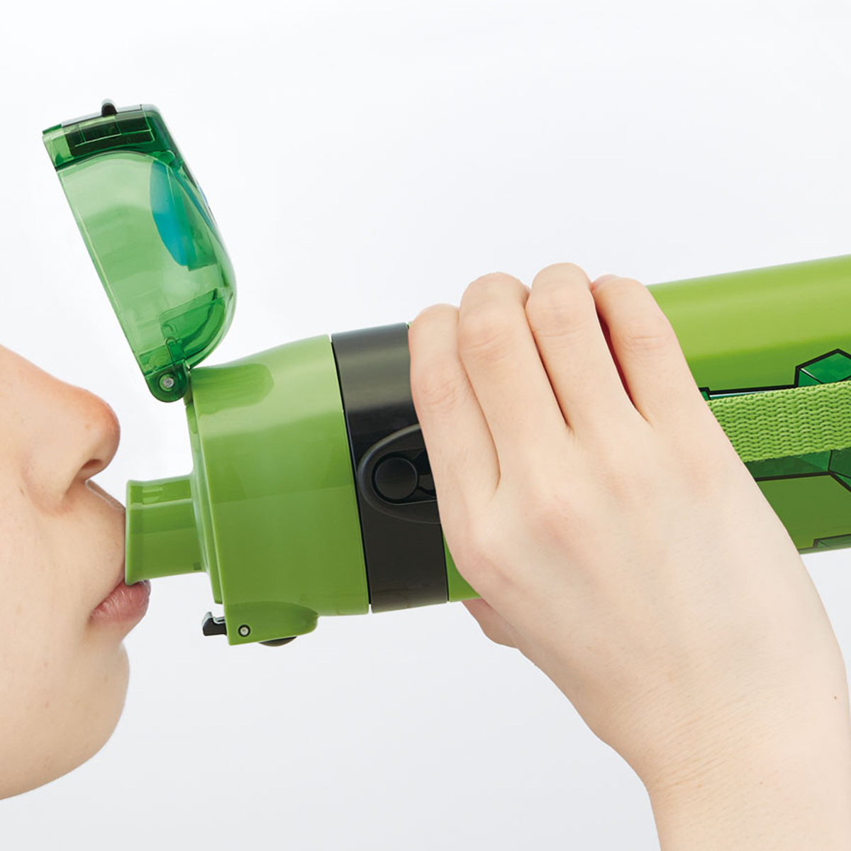 水筒 470ml 430ml 超軽量2WAYステンレスボトル マインクラフト ( マイクラ 保冷 保温 直飲み コップ付き ワンプッシュ マグボトル コップ飲み 2way Minecraft 子供用 ボトル キッズ ワンタッチ ステンレス 軽量 クリーパー )