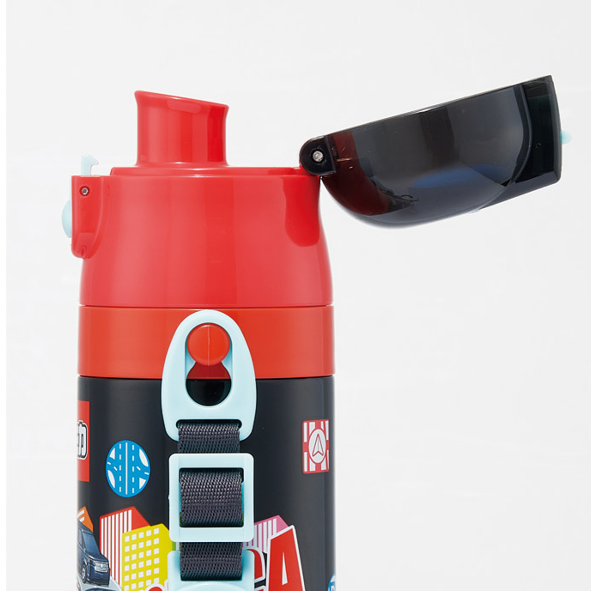 水筒 470ml 430ml 超軽量2WAYステンレスボトル トミカ25 ( 保冷 保温 直飲み コップ付き ワンプッシュ マグボトル コップ飲み 2way 子供用 すいとう ボトル キッズ ワンタッチ ステンレス 超軽量 軽量 )