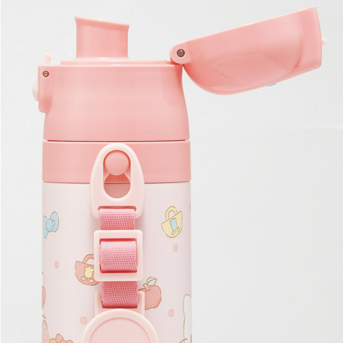 水筒 470ml 超軽量ダイレクトボトル キティビックリボン ( ハローキティ 保冷 軽量 直飲み ワンタッチ ステンレスボトル 子供用水筒 子供 直のみ 軽い 超軽量 ワンプッシュ ダイレクトボトル ダイレクト ボトル ステンレス )