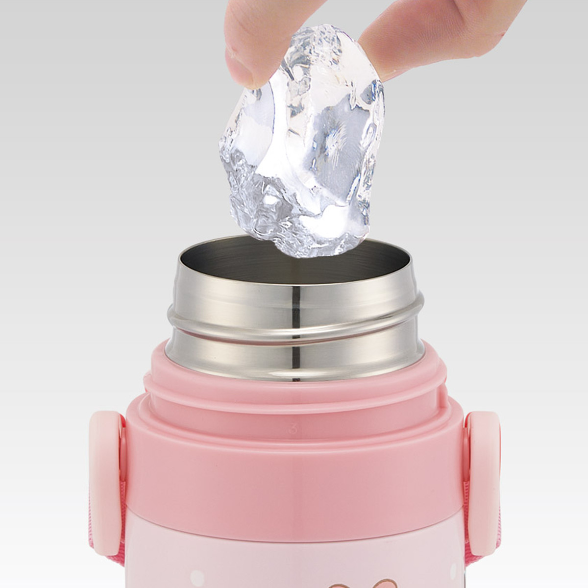 水筒 470ml 超軽量ダイレクトボトル マイメロビックリボン ( マイメロディ 保冷 軽量 直飲み ワンタッチ ステンレスボトル 子供用水筒 子供 直のみ 軽い 超軽量 ワンプッシュ ダイレクトボトル ダイレクト ボトル ステンレス )