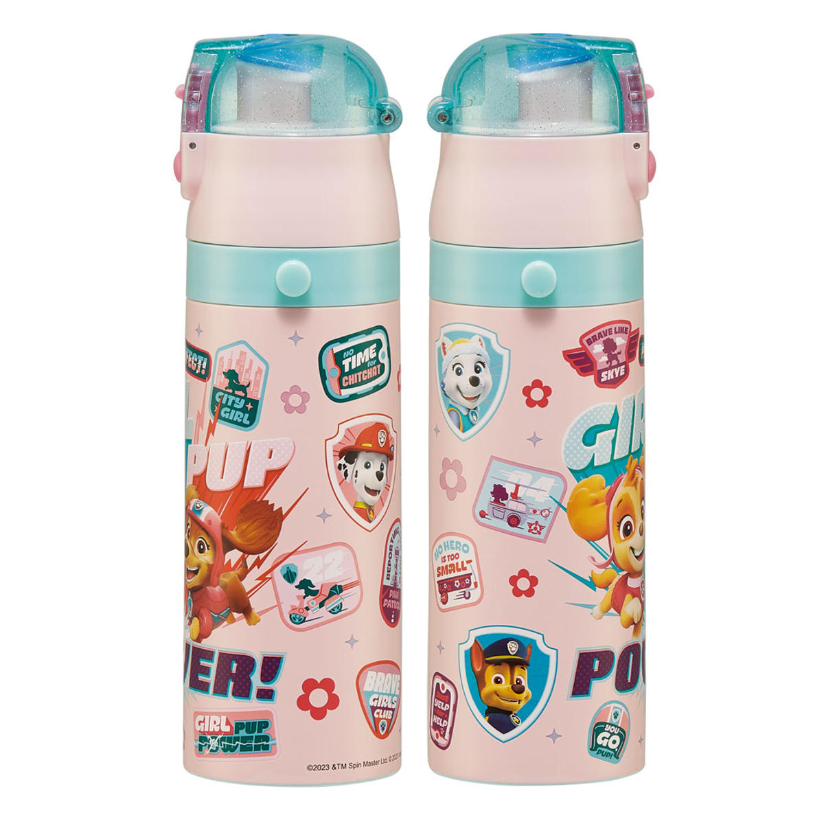 水筒 470ml 超軽量ダイレクトボトル パウパトロールGIRL ( パウパトロール 保冷 軽量 直飲み ワンタッチ ステンレスボトル 子供用水筒 子供 直のみ 軽い 超軽量 ワンプッシュ ダイレクトボトル ダイレクト ボトル ステンレス )