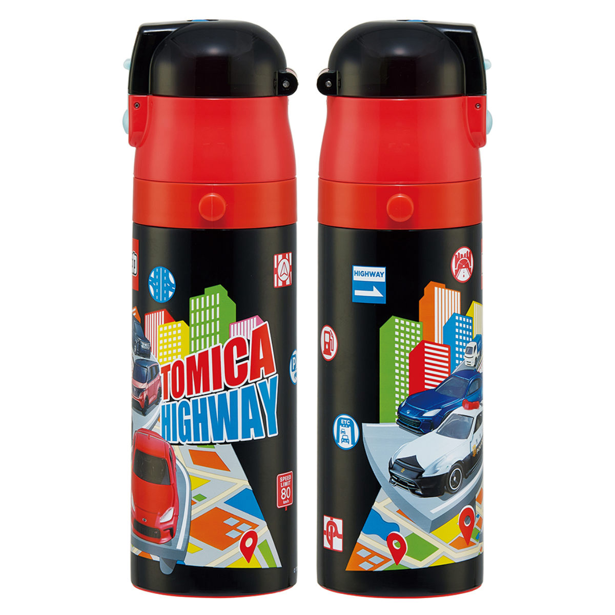 水筒 470ml 超軽量ダイレクトボトル トミカ25 ( 保冷 軽量 直飲み ワンタッチ ステンレスボトル 子供用水筒 子供 直のみ 軽い 超軽量 ワンプッシュ ダイレクトボトル ダイレクト ボトル ステンレス )