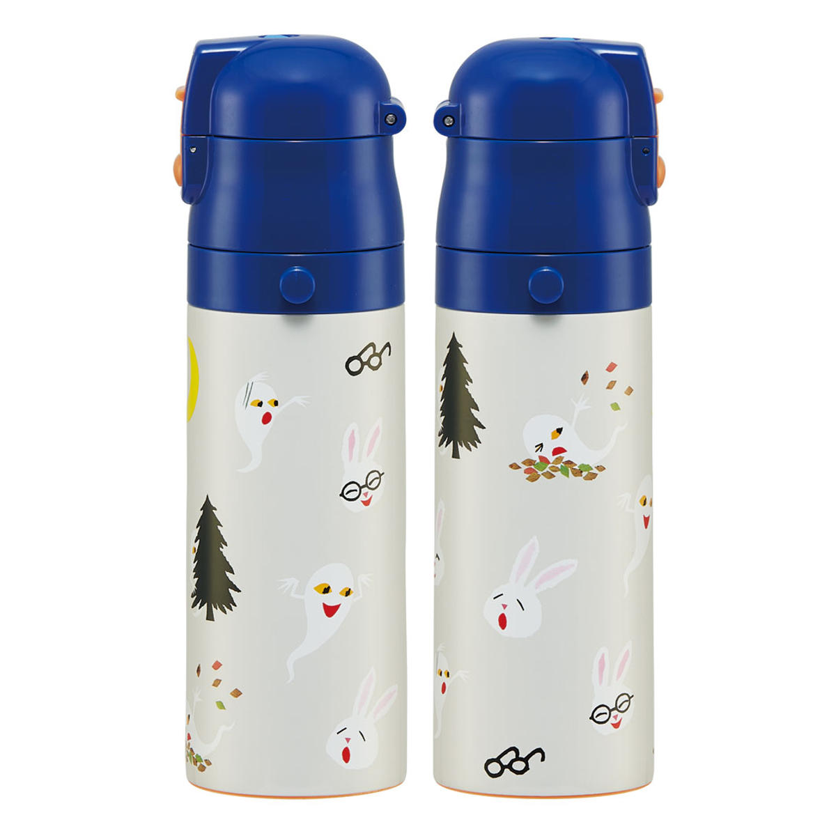 水筒 470ml 超軽量ダイレクトボトル めがねうさぎ ( 保冷 軽量 直飲み ワンタッチ ステンレスボトル 子供用水筒 子供 直のみ 軽い 超軽量 ワンプッシュ ダイレクトボトル ダイレクト ボトル ステンレス )