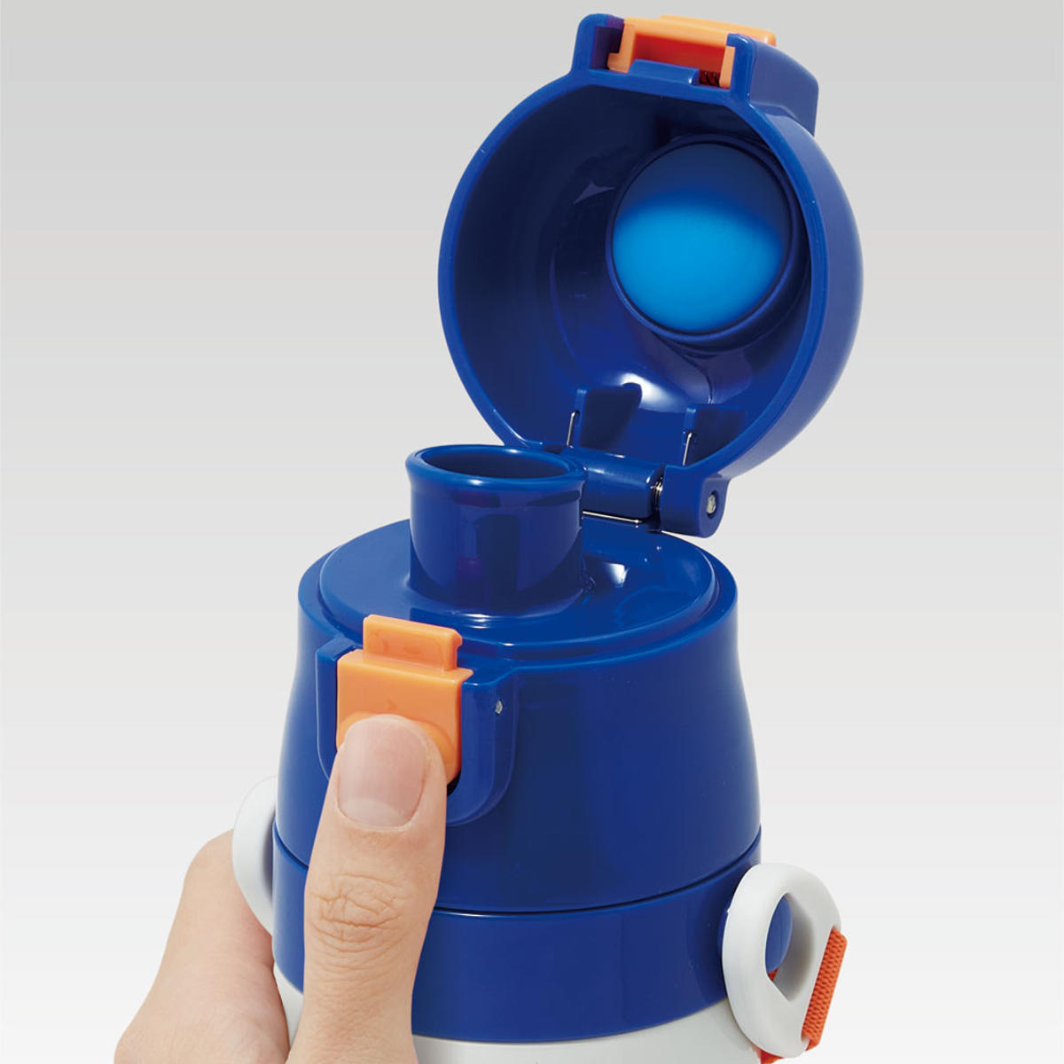 水筒 470ml 超軽量ダイレクトボトル めがねうさぎ ( 保冷 軽量 直飲み ワンタッチ ステンレスボトル 子供用水筒 子供 直のみ 軽い 超軽量 ワンプッシュ ダイレクトボトル ダイレクト ボトル ステンレス )