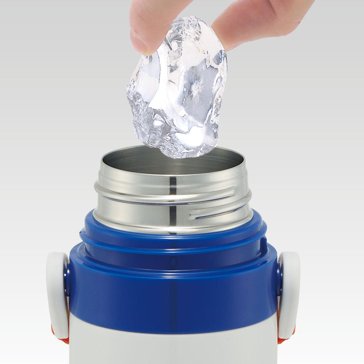 水筒 470ml 超軽量ダイレクトボトル めがねうさぎ ( 保冷 軽量 直飲み ワンタッチ ステンレスボトル 子供用水筒 子供 直のみ 軽い 超軽量 ワンプッシュ ダイレクトボトル ダイレクト ボトル ステンレス )