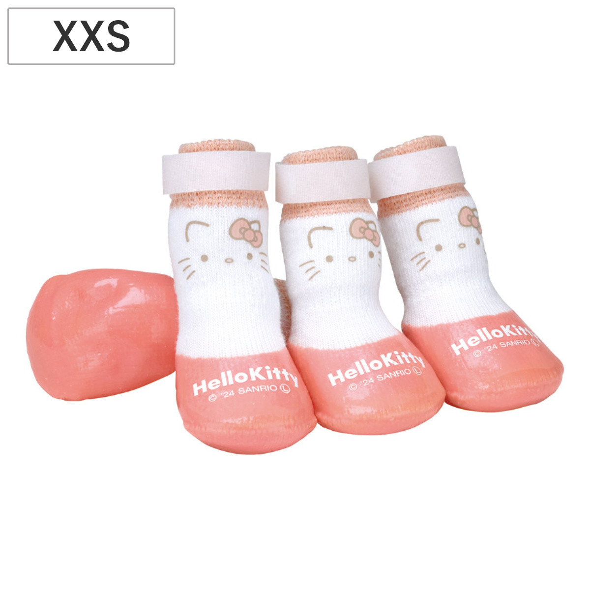 靴 犬用 ペットシューズ XXS ハローキテイ ( 犬用靴 犬用シューズ 犬用靴下 ソックス ペット用 暑さ対策 防寒 滑り止め 肉球 保護 ペット靴下 ルームソックス フローリング 床 地面 小型犬 滑らない 怪我防止 脱げにくい )