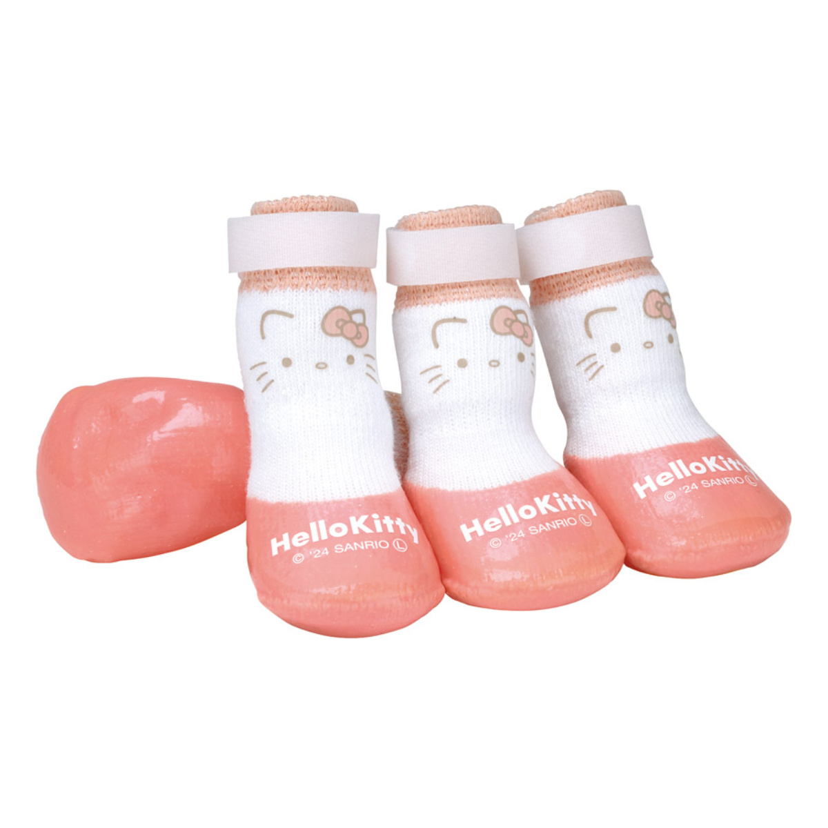 靴 犬用 ペットシューズ XXS ハローキテイ ( 犬用靴 犬用シューズ 犬用靴下 ソックス ペット用 暑さ対策 防寒 滑り止め 肉球 保護 ペット靴下 ルームソックス フローリング 床 地面 小型犬 滑らない 怪我防止 脱げにくい )