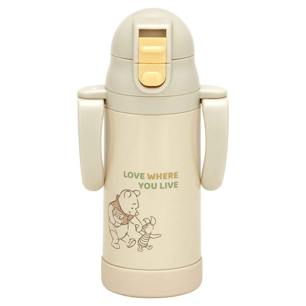 水筒 ストローステンマグ プー&ピグレット 2way 保冷 軽量 350ml ストロー付き 子ども ( ベビーマグ ストローマグ ステンレス 子供 ショルダー 肩掛け ベビー トレーニングマグ マグ ストロー 赤ちゃん マグボトル かわいい )