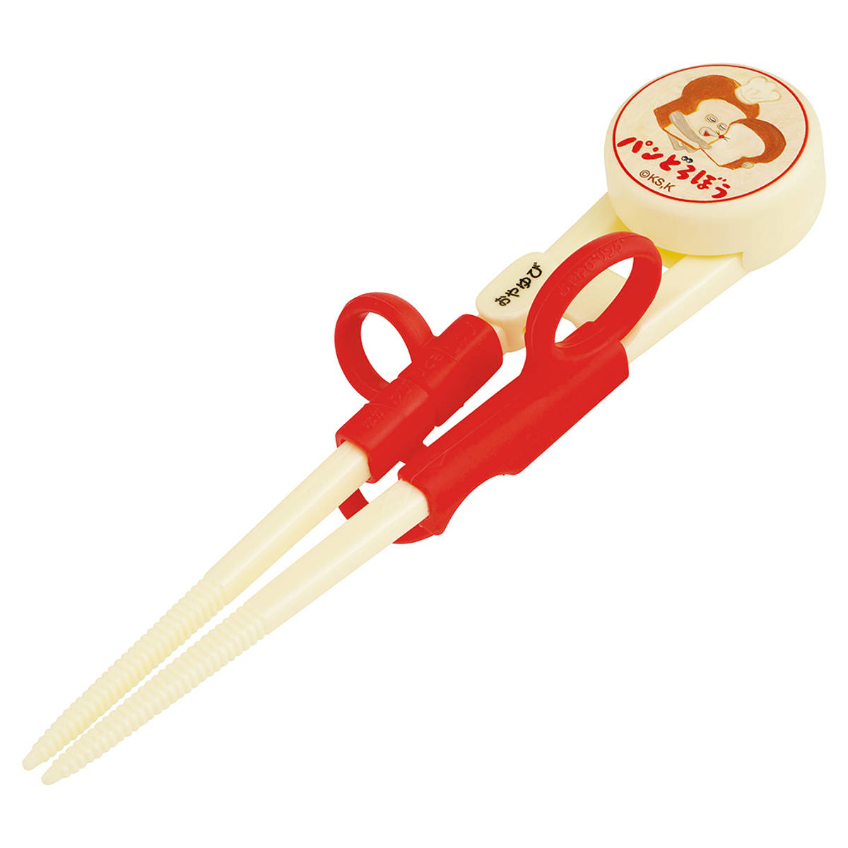 キッズ お箸 パンどろぼう 子供 練習 訓練 補助 キャラクター ( 箸 トレーニング箸 右利き用 右手 子ども 2才~7才 トレーニング おけいこ箸 躾け箸 練習箸 持ち方 滑り止め加工 かわいい )
