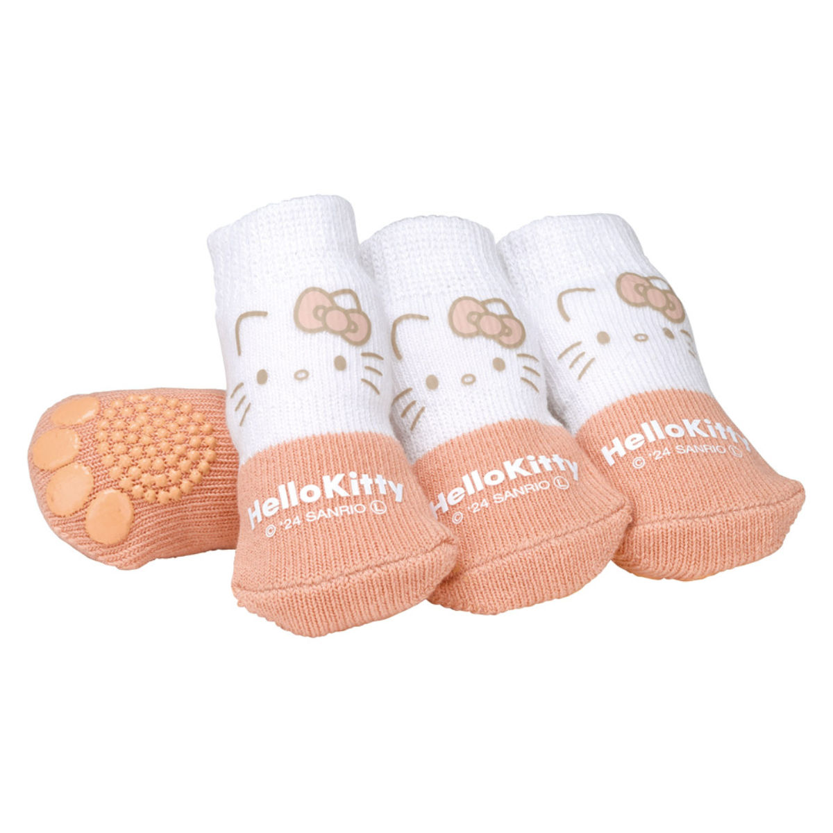 靴下 犬用 ペットソックス XS ハローキテイ ( 犬用靴下 ソックス ペット用 暑さ対策 防寒 滑り止め 肉球 保護 ペット靴下 ルームソックス フローリング 床 地面 室内犬 小型犬 滑らない 怪我防止 )