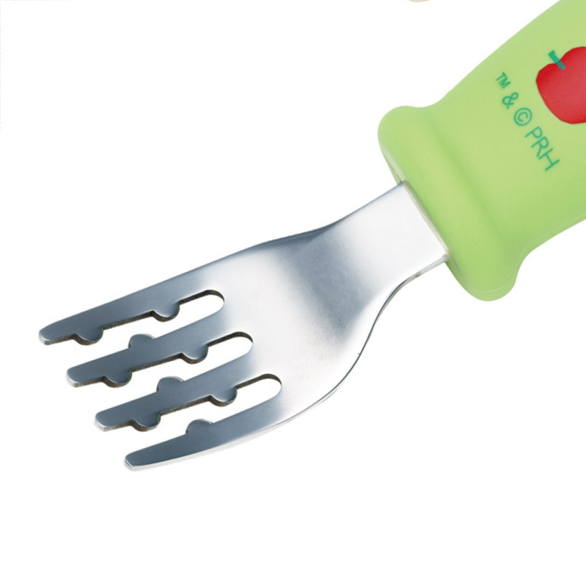 スプーン フォーク セット はらぺこあおむし 握りやすい シリコン ( スプーン&フォーク ステンレス 食洗機対応 子供 ベビー 赤ちゃん カトラリー 持ちやすい 食事 ご飯 練習 麺 凸凹形状 男の子 女の子 )